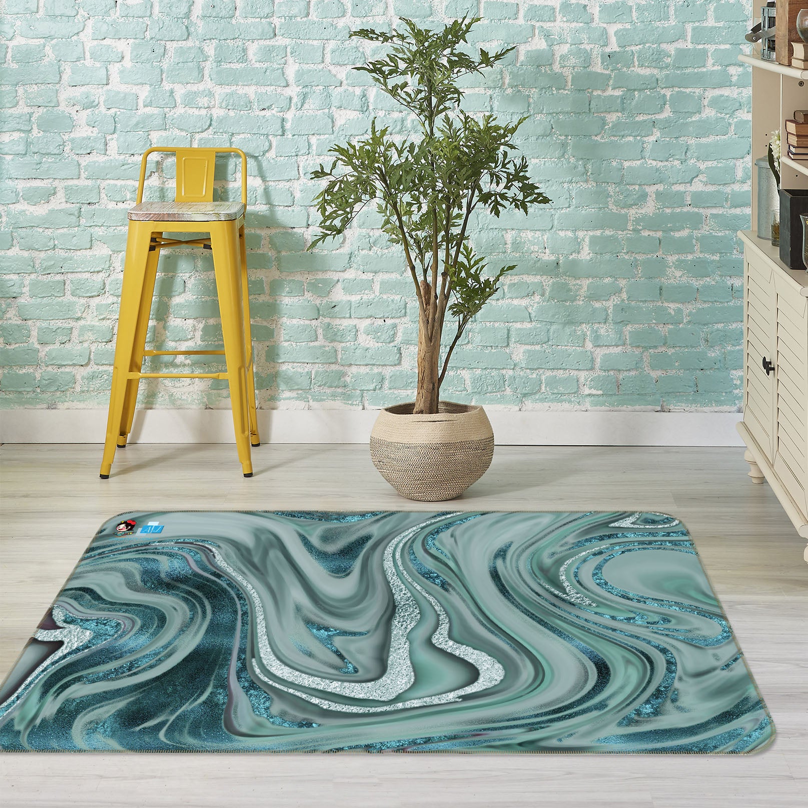 3D Texture 83014 Andrea haase Rug Non Slip Rug Mat