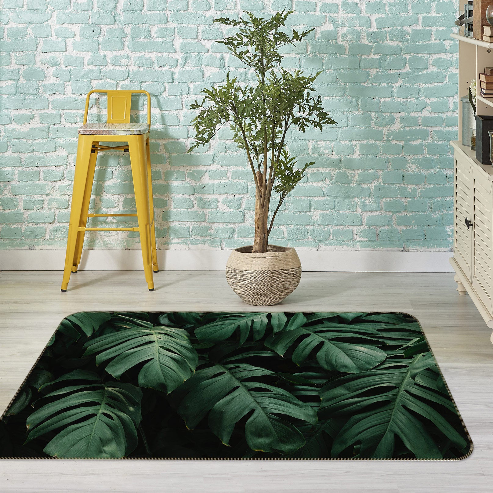 3D Leaves 76276 Non Slip Rug Mat