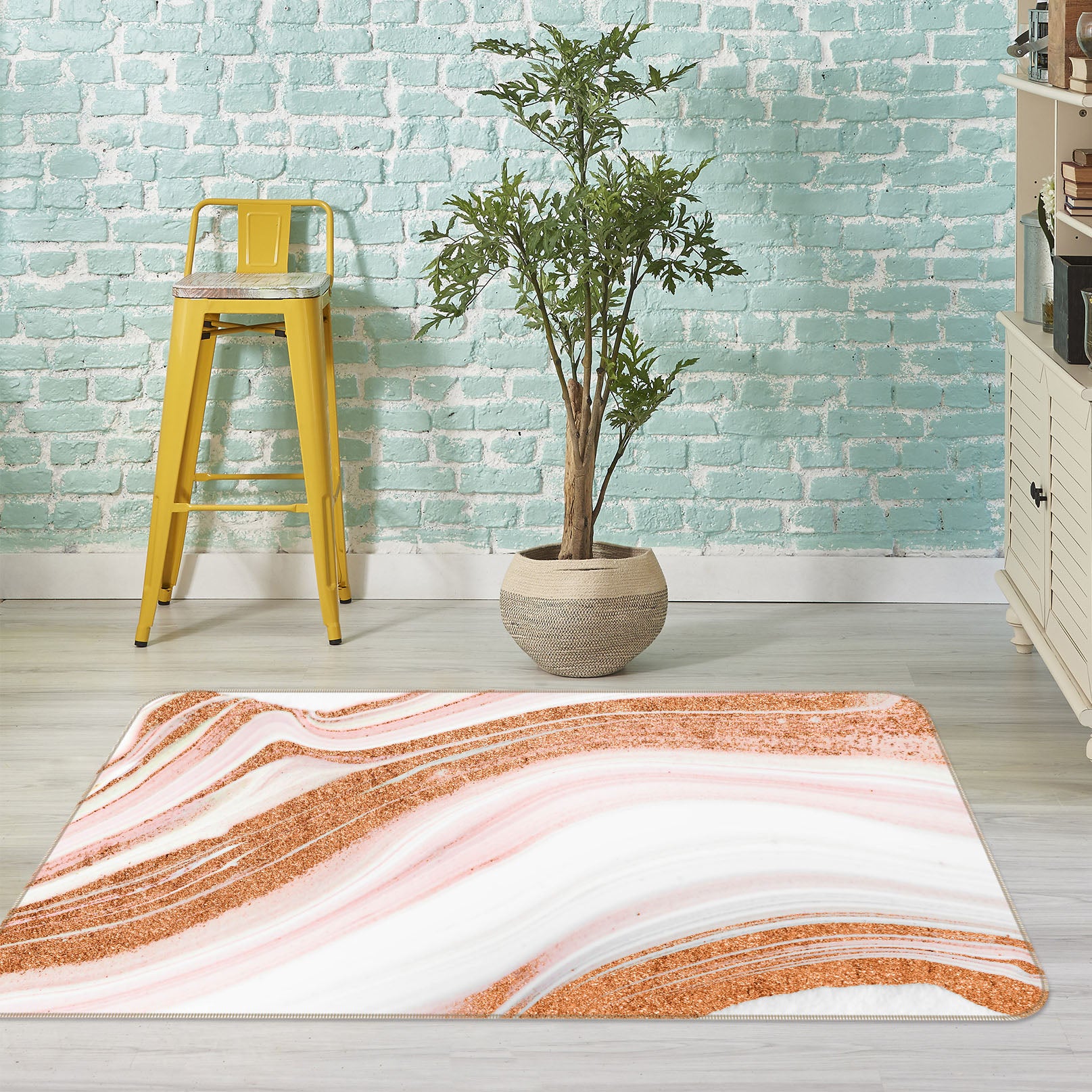 3D Texture Pattern 31107 Non Slip Rug Mat