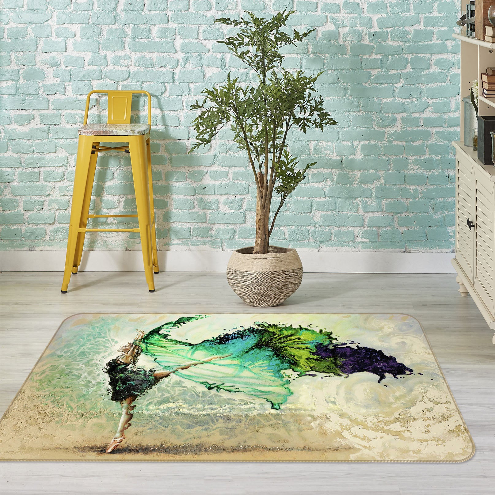 3D Female Dance 33114 Non Slip Rug Mat