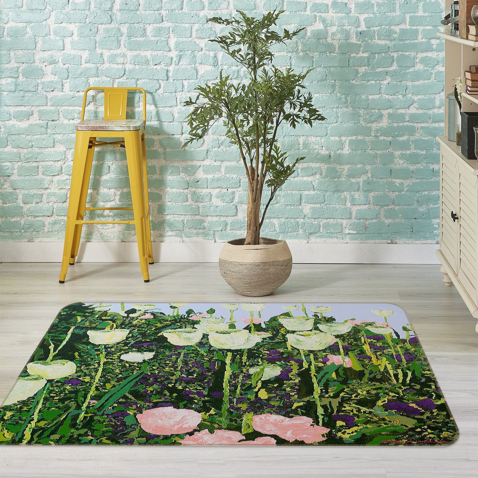 3D Summer Garden 1037 Allan P. Friedlander Rug Non Slip Rug Mat Mat AJ Creativity Home 