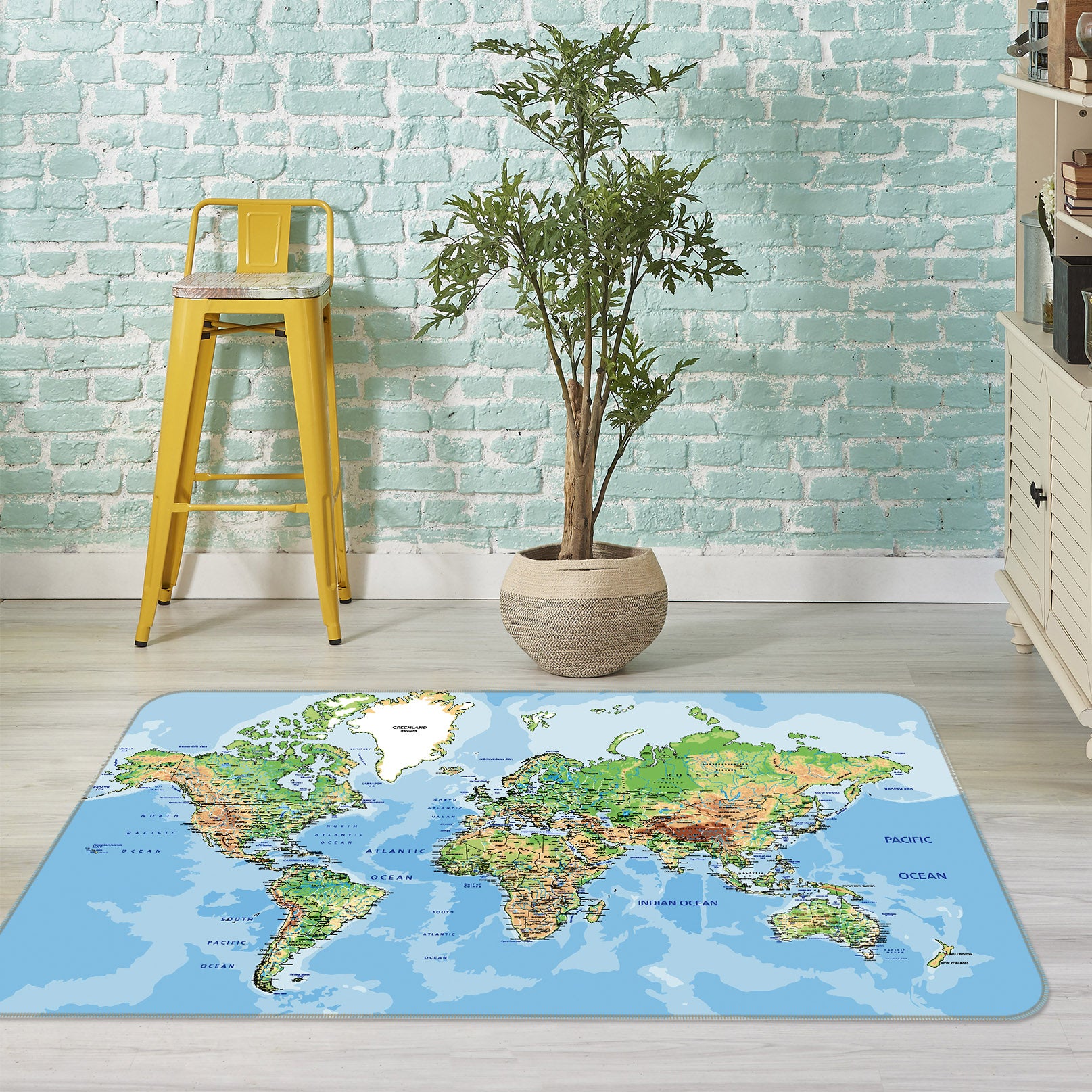 3D Map 35047 Non Slip Rug Mat