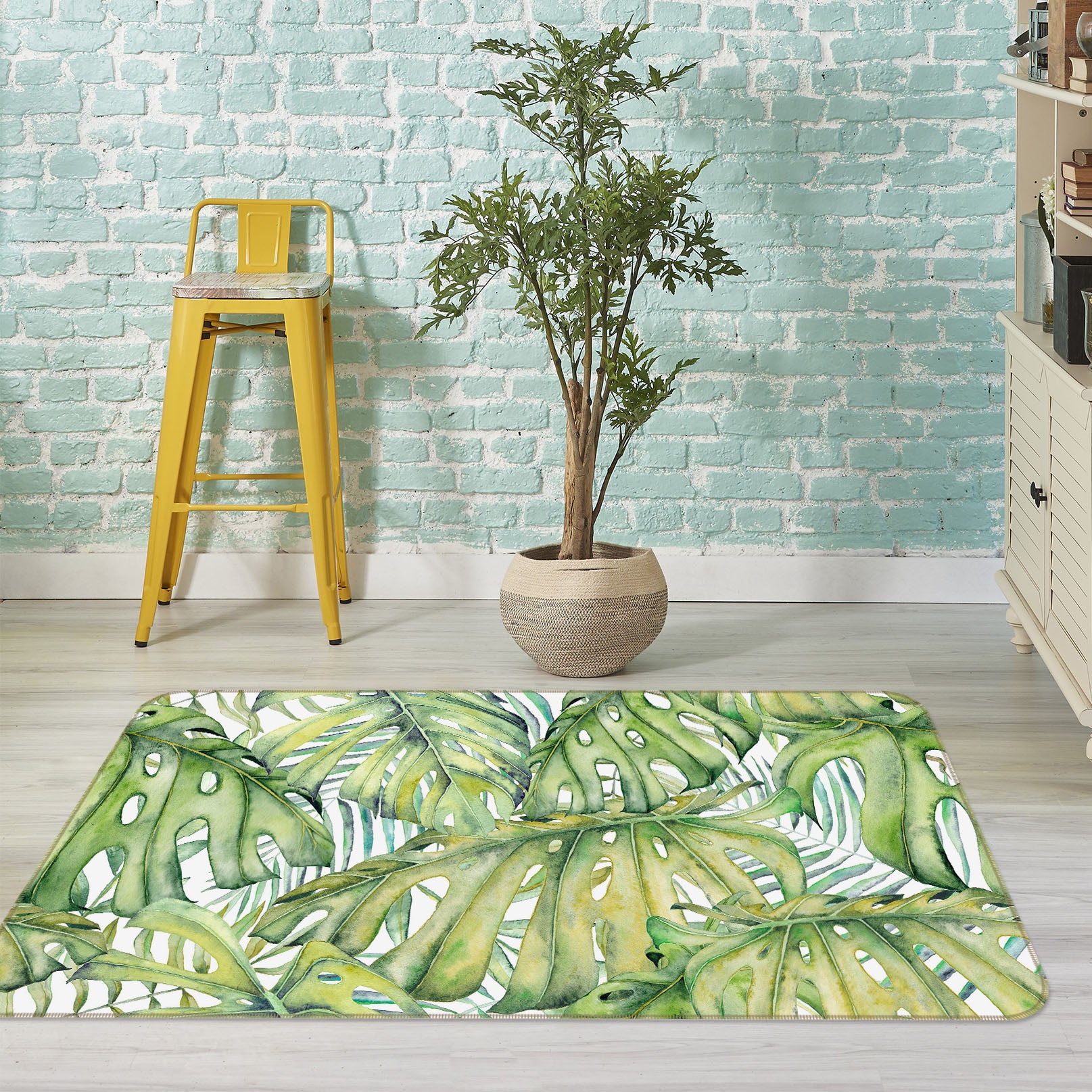 3D Leaves 34174 Non Slip Rug Mat