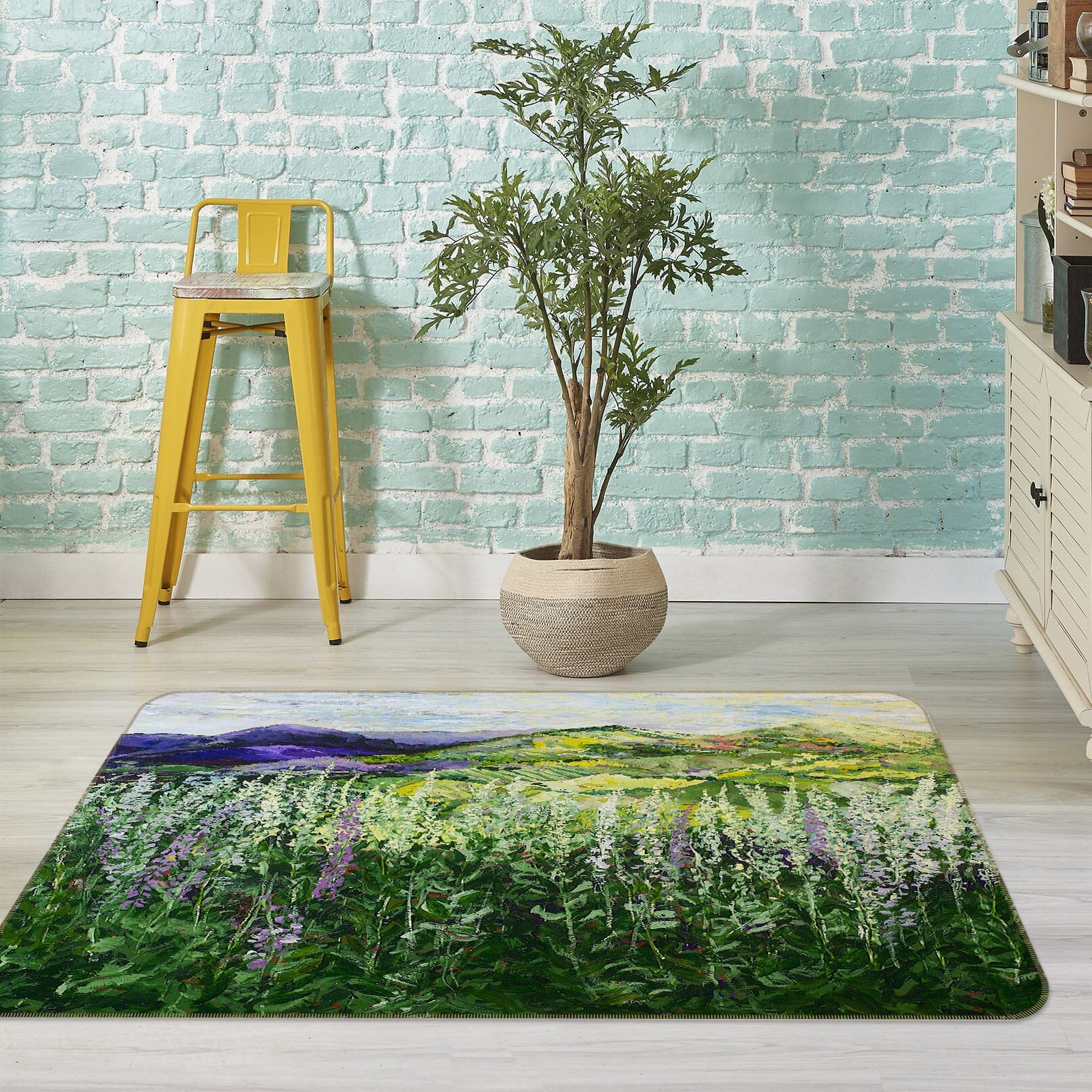 3D Prairie Flowers 1019 Allan P. Friedlander Rug Non Slip Rug Mat Mat AJ Creativity Home 