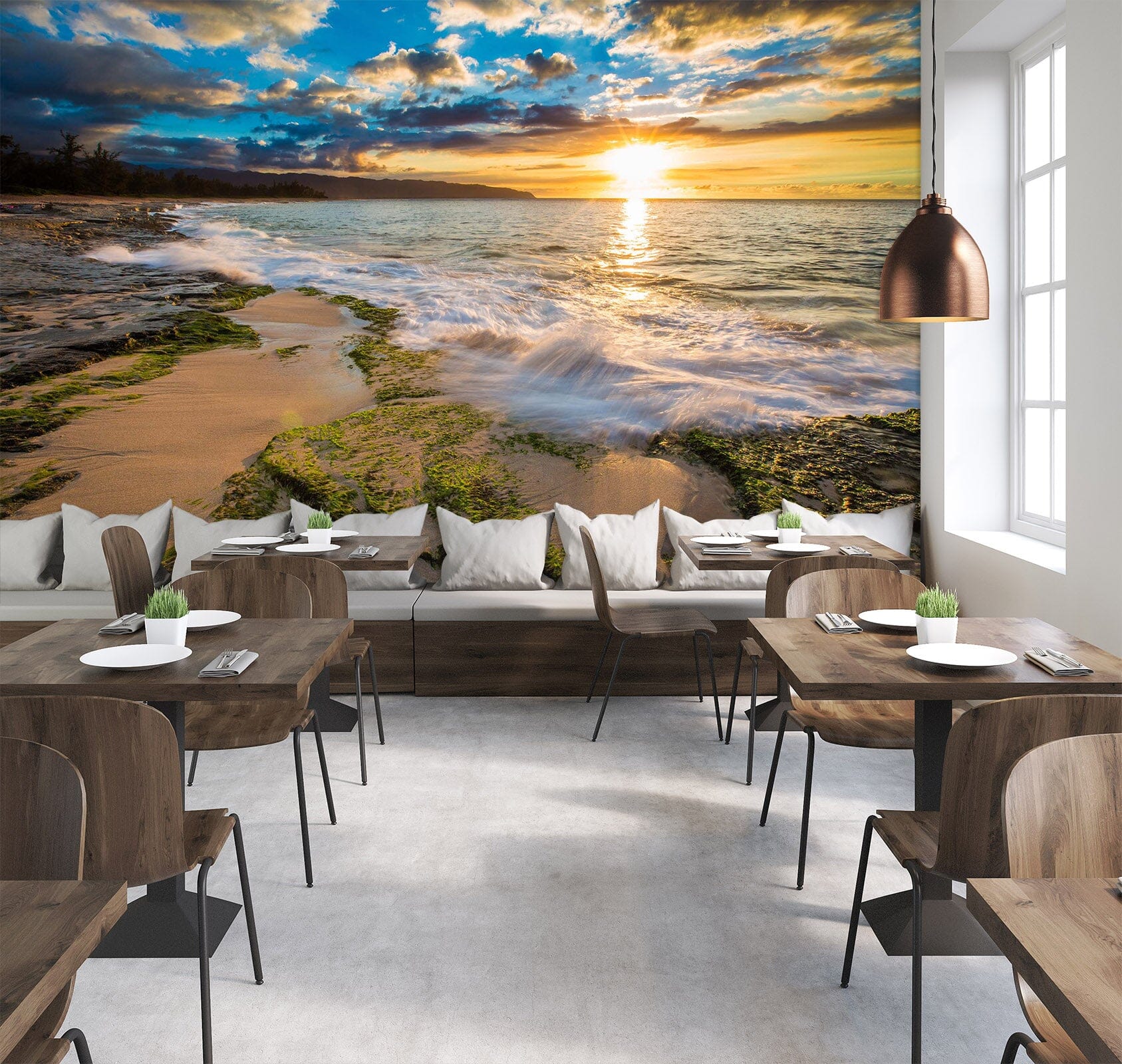3D Sunset Sea 2005 Wall Murals Wallpaper AJ Wallpaper 2 