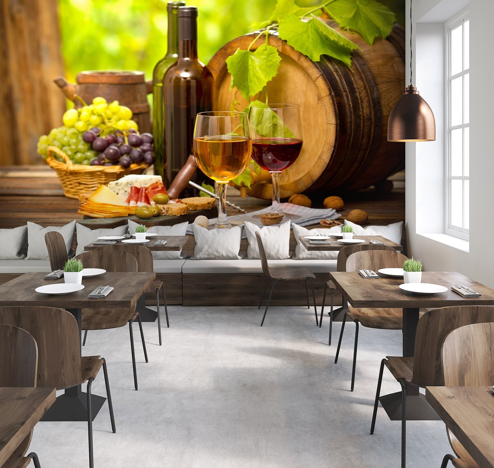 3D Wine Fruit Picnic 34 Wall Murals Wallpaper AJ Wallpaper 2 