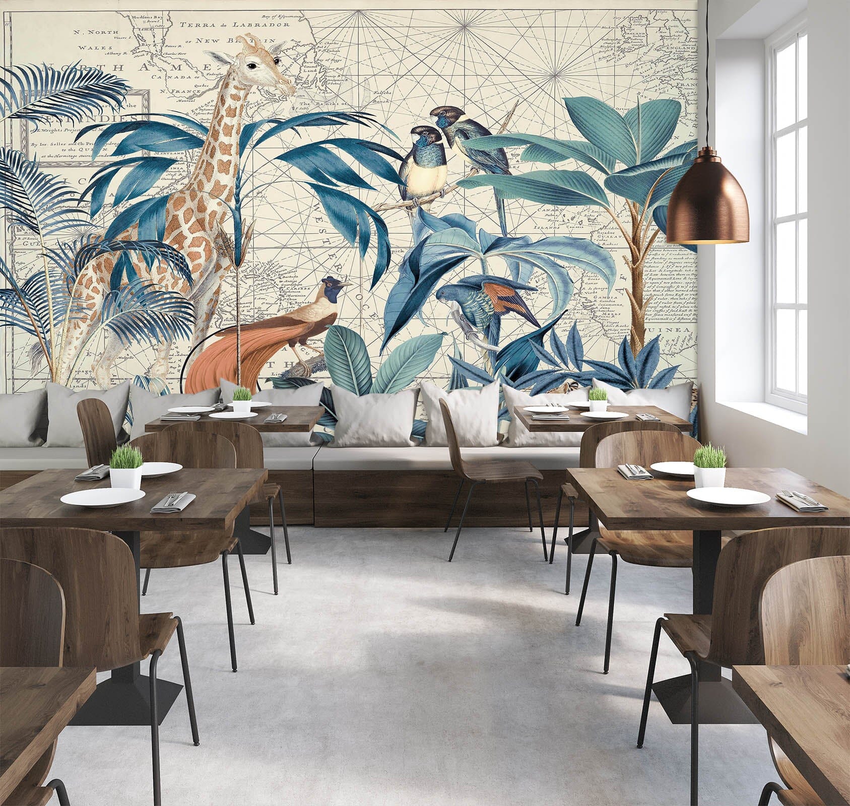 3D Palm Tree Map 1438 Andrea haase Wall Mural Wall Murals Wallpaper AJ Wallpaper 2 