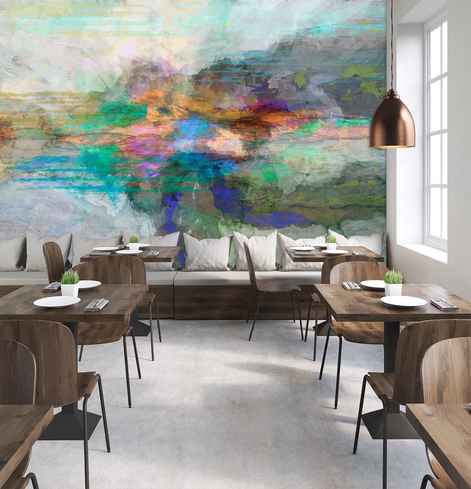 3D Blue Lake 1533 Michael Tienhaara Wall Mural Wall Murals Wallpaper AJ Wallpaper 2 