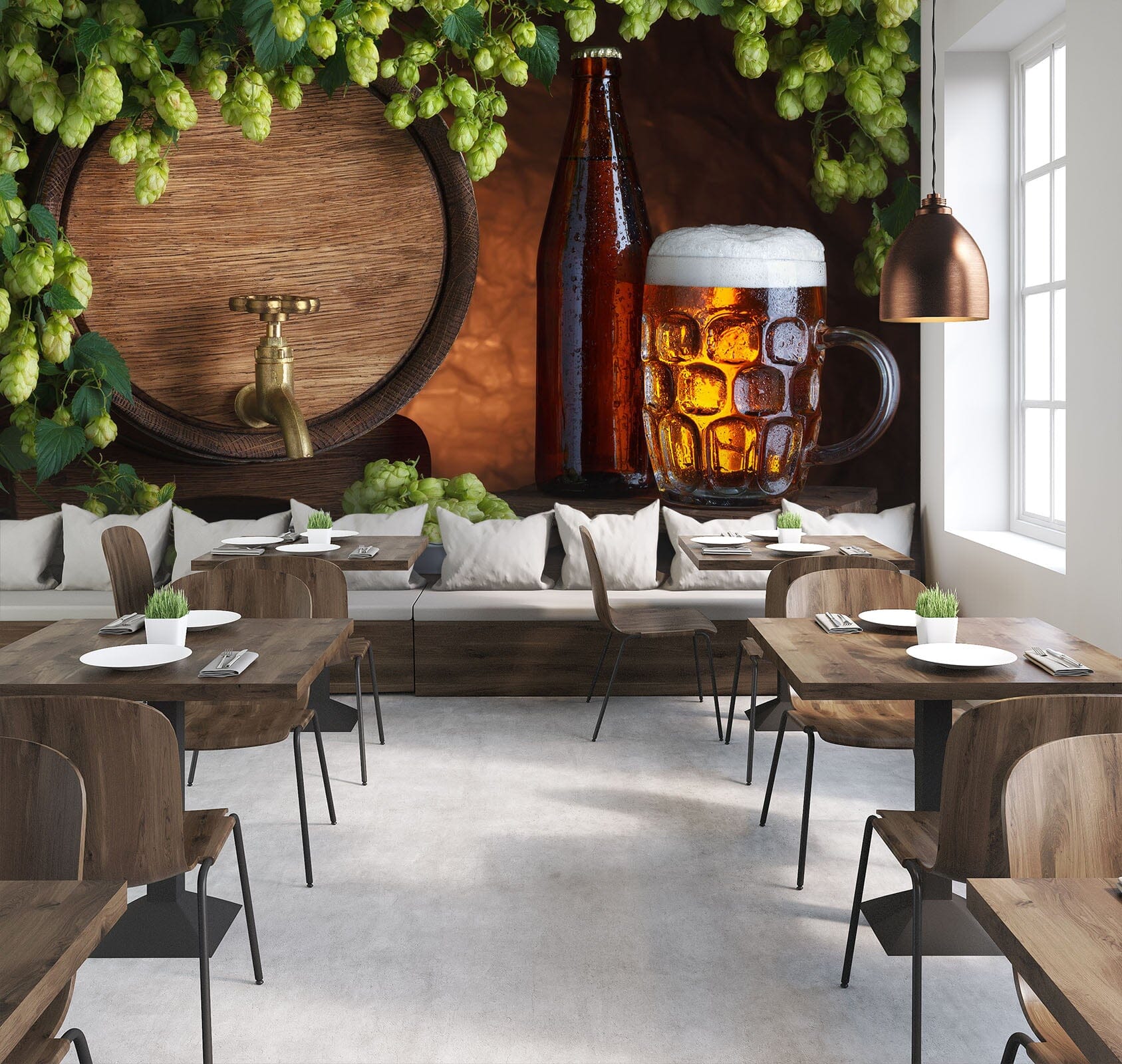 3D Beer Juice 254 Wall Murals Wallpaper AJ Wallpaper 2 