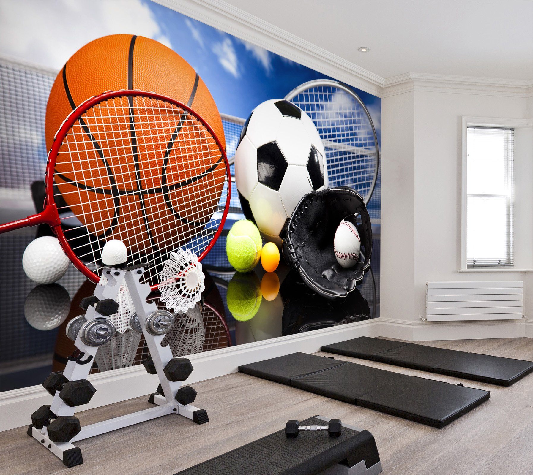 3D Ball Sports 059 Wall Murals Wallpaper AJ Wallpaper 2 