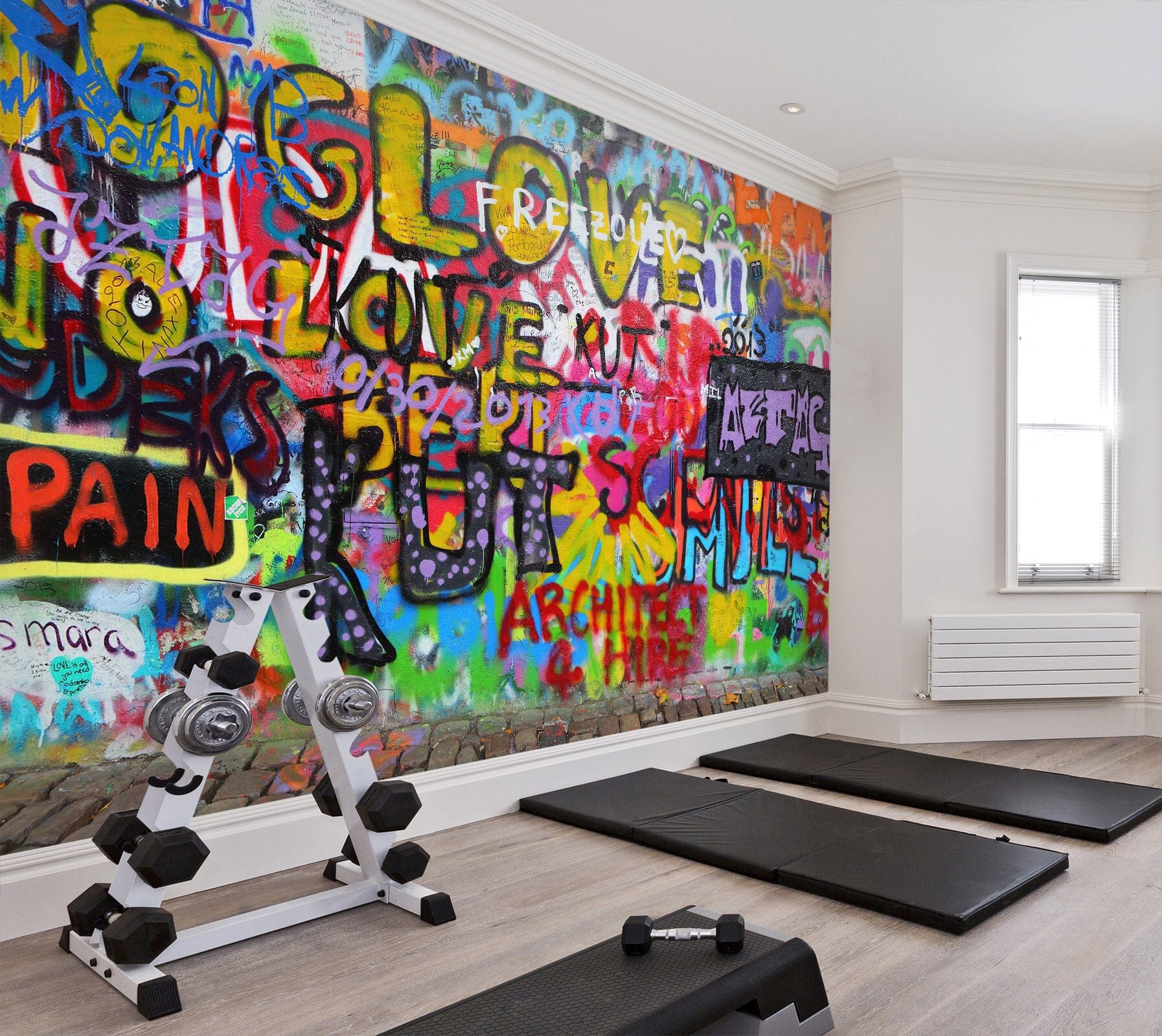 3D Color Graffiti 251 Wall Murals Wallpaper AJ Wallpaper 2 