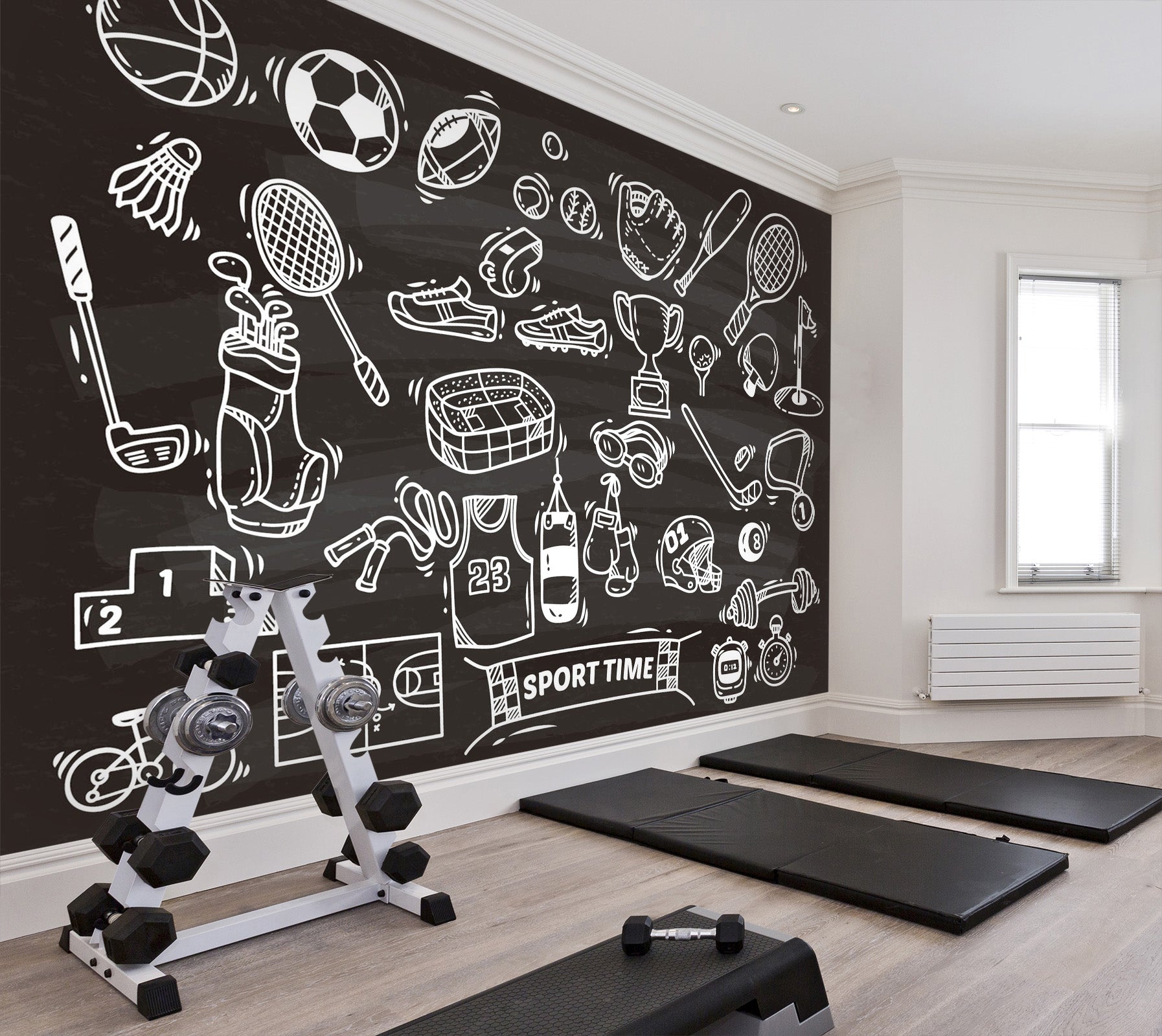 3D Sports Tool 072 Wall Murals Wallpaper AJ Wallpaper 2 