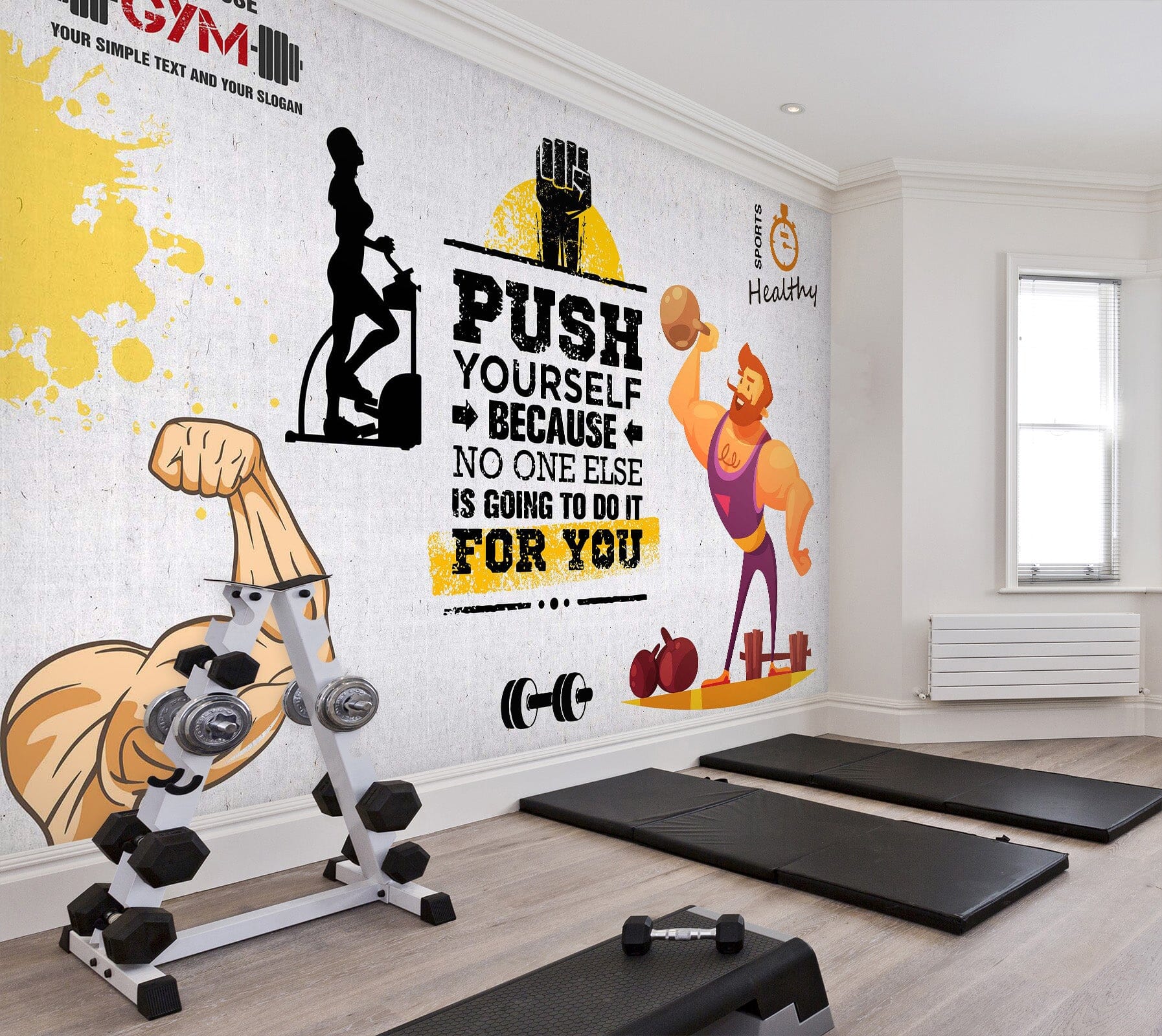 3D Fitness Poster 241 Wall Murals Wallpaper AJ Wallpaper 2 