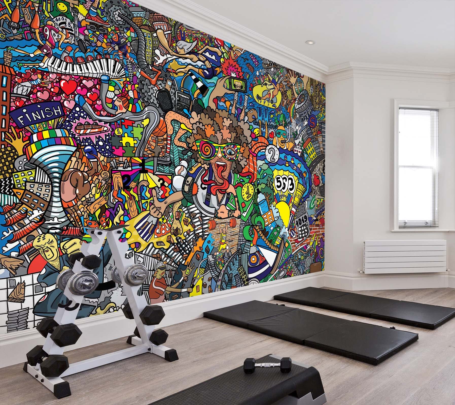 3D Color Graffiti 266 Wall Murals Wallpaper AJ Wallpaper 2 