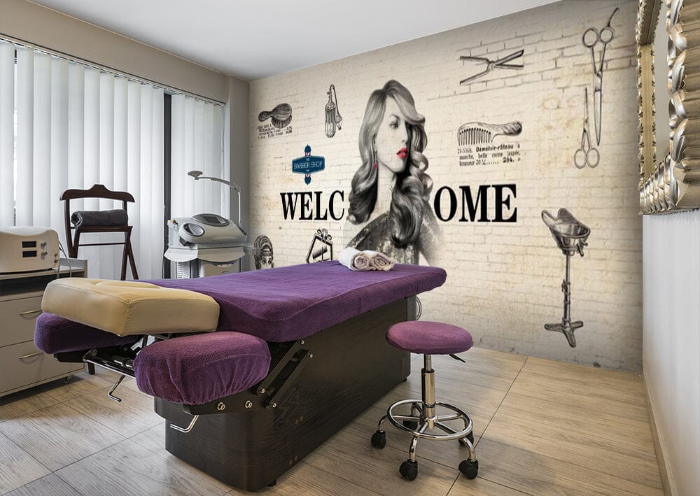 3D Girl Hair Stylist 1538 Wall Murals Wallpaper AJ Wallpaper 2 