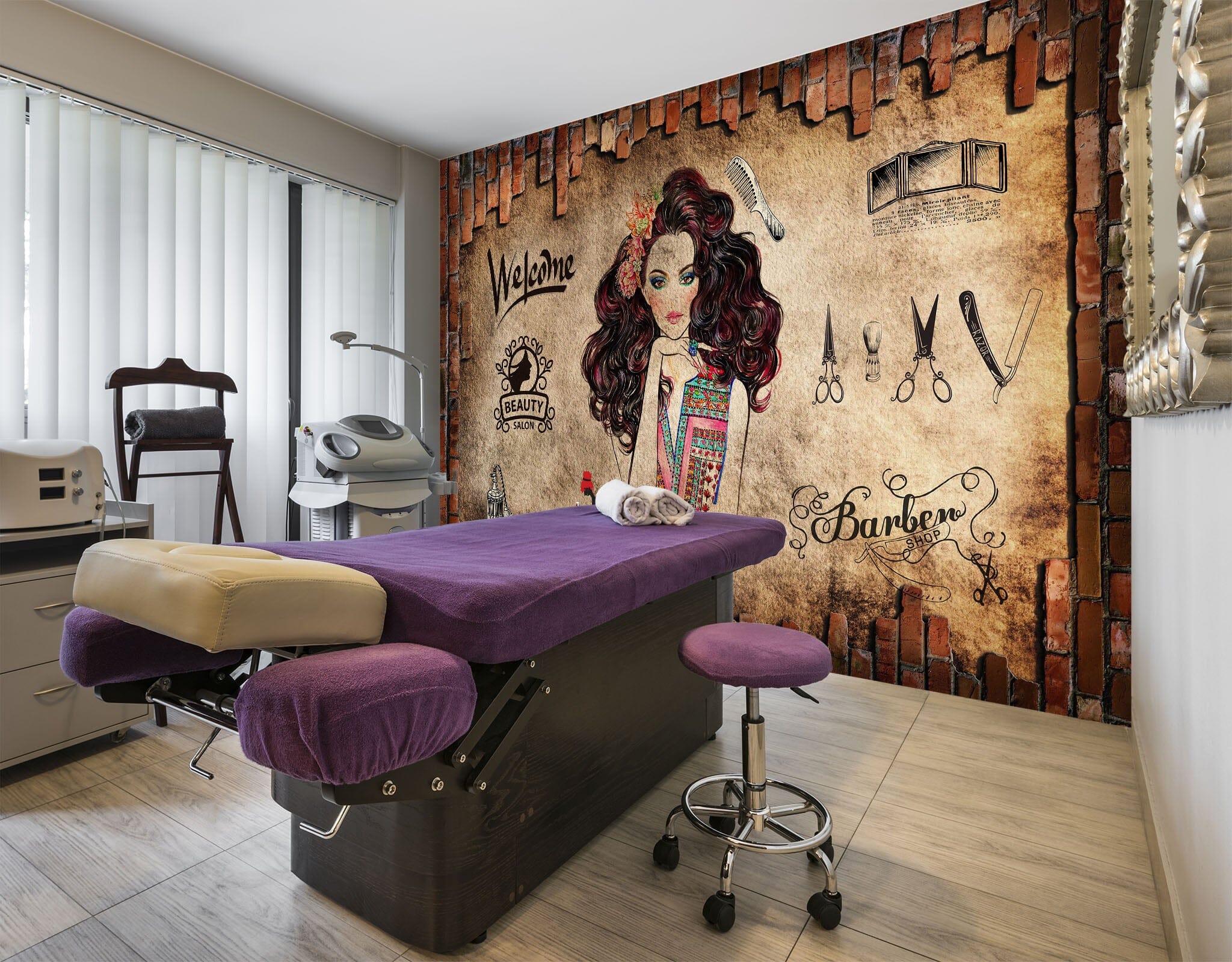 3D Smiling Girl 040 Wall Murals Wallpaper AJ Wallpaper 2 
