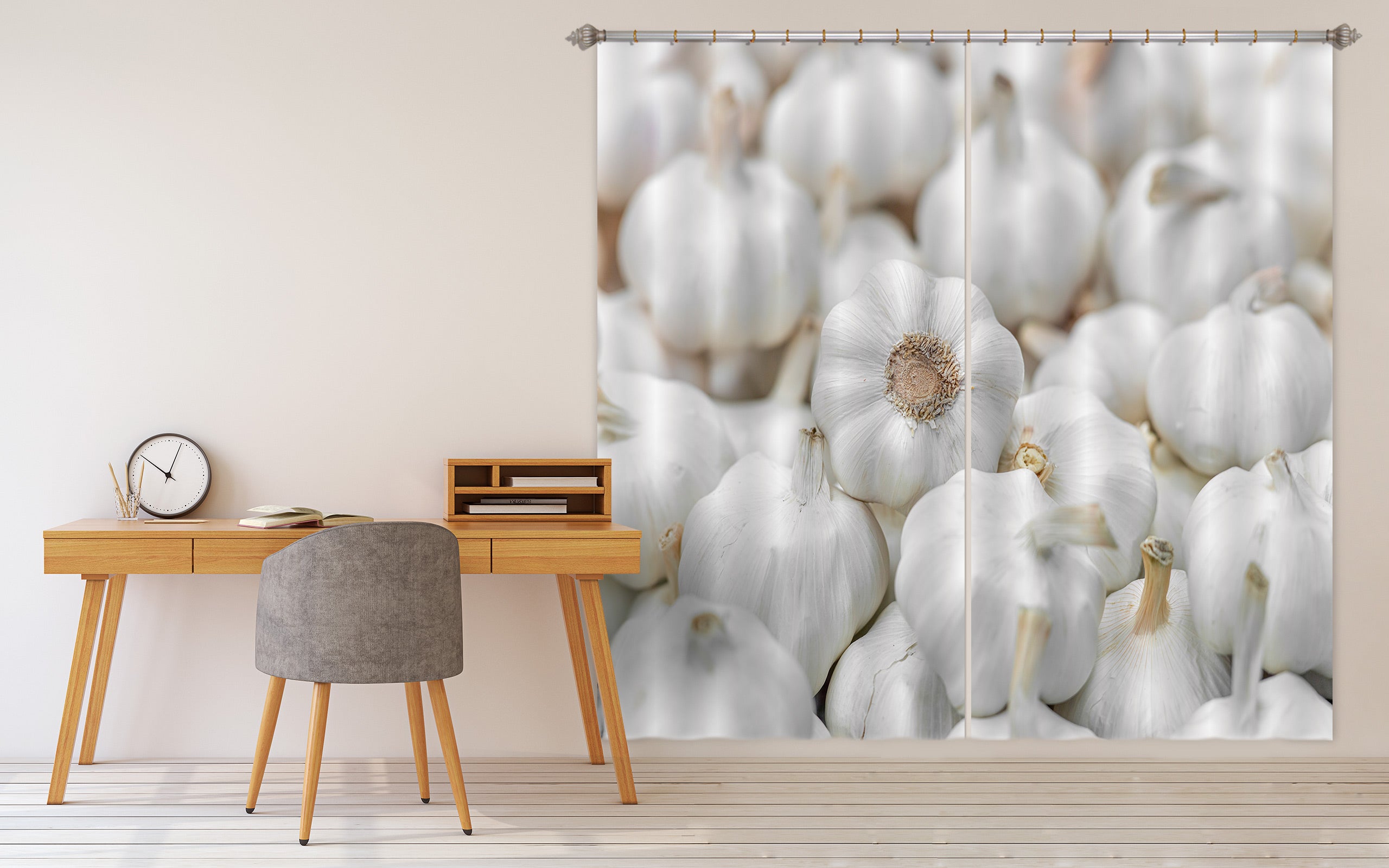 3D Kitchen Garlic 6549 Assaf Frank Curtain Curtains Drapes