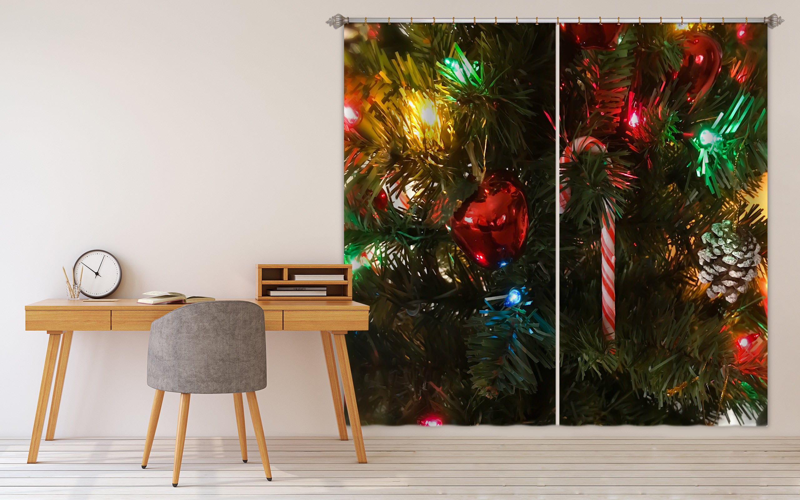 3D Wine Glass 52094 Christmas Curtains Drapes Xmas