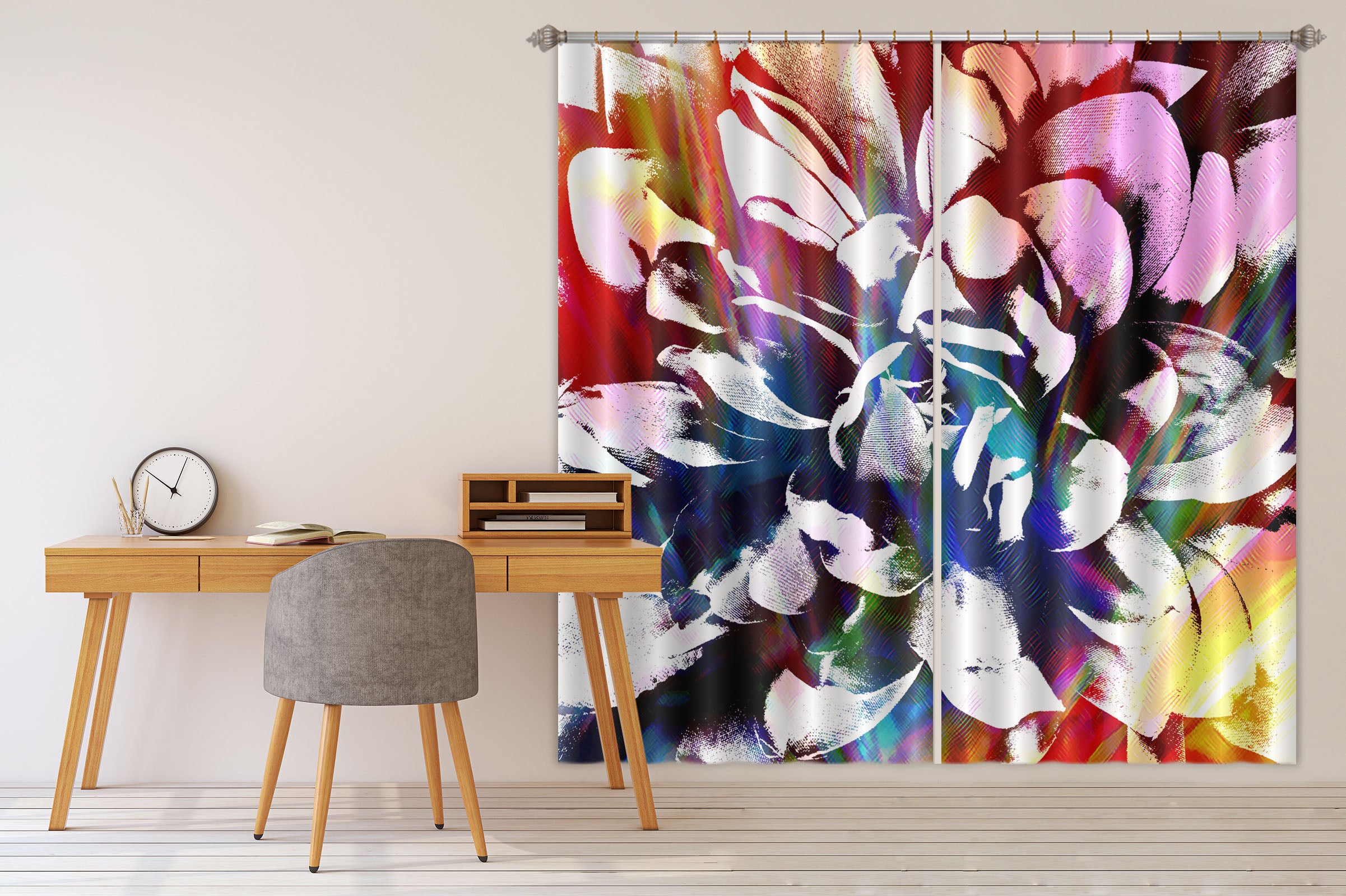 3D Flowers 19186 Shandra Smith Curtain Curtains Drapes