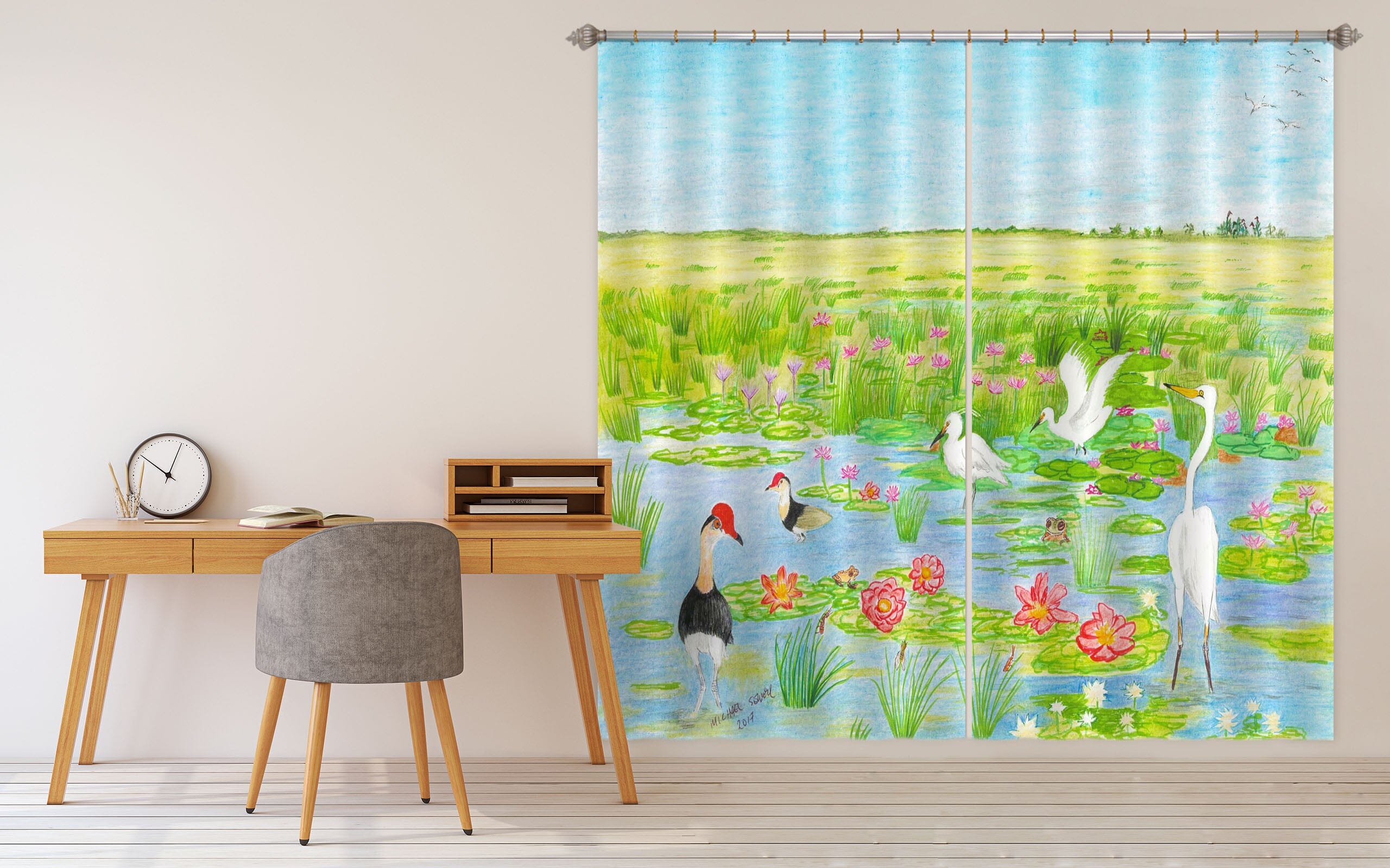 3D Spring Park 048 Michael Sewell Curtain Curtains Drapes Curtains AJ Creativity Home 