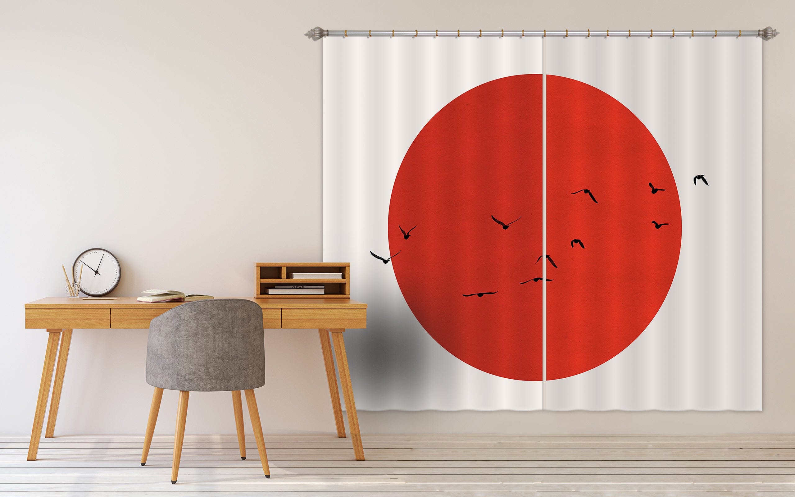 3D Winter Gloom 067 Boris Draschoff Curtain Curtains Drapes Curtains AJ Creativity Home 
