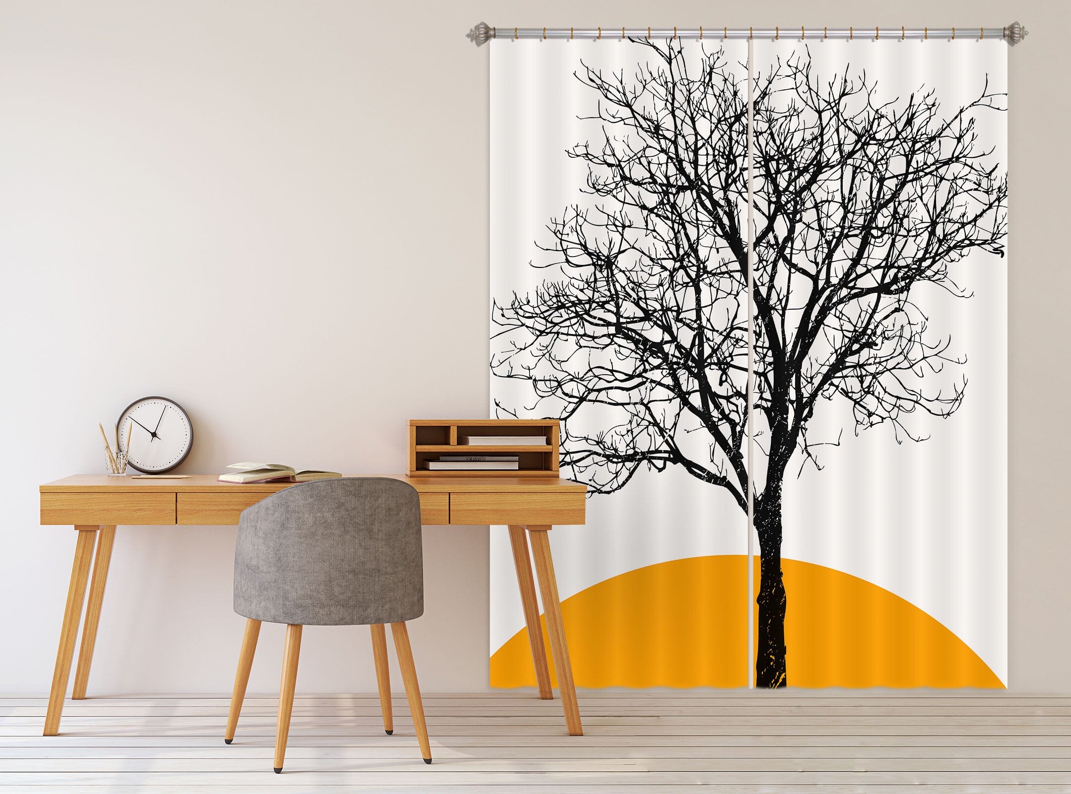 3D Dead Tree 1120 Boris Draschoff Curtain Curtains Drapes Curtains AJ Creativity Home 