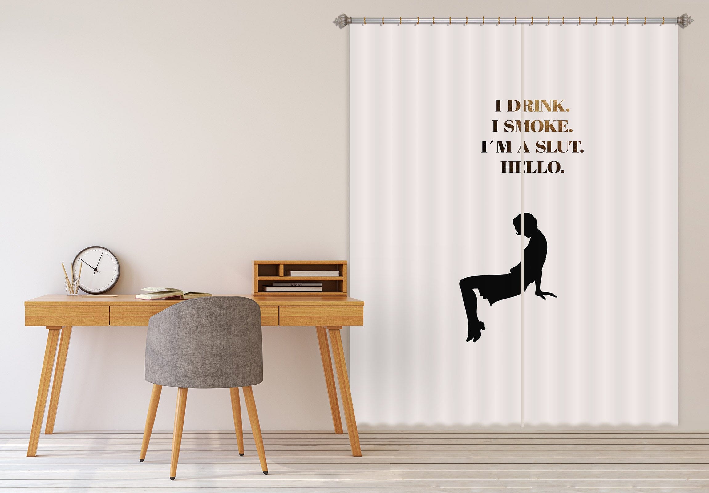 3D Woman Pattern 1052 Boris Draschoff Curtain Curtains Drapes Curtains AJ Creativity Home 