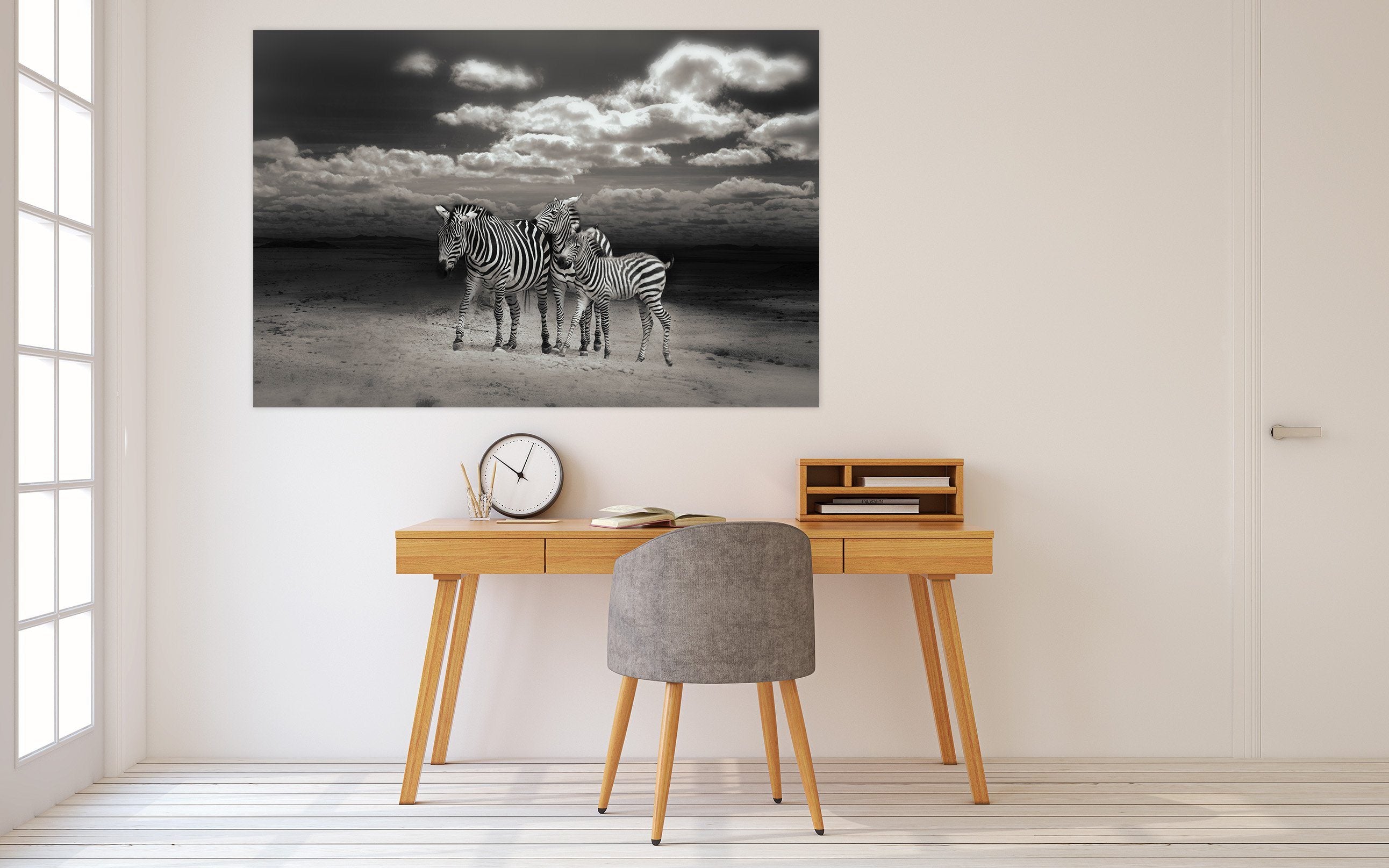 3D Zebra Cloud 135 Animal Wall Stickers Wallpaper AJ Wallpaper 2 