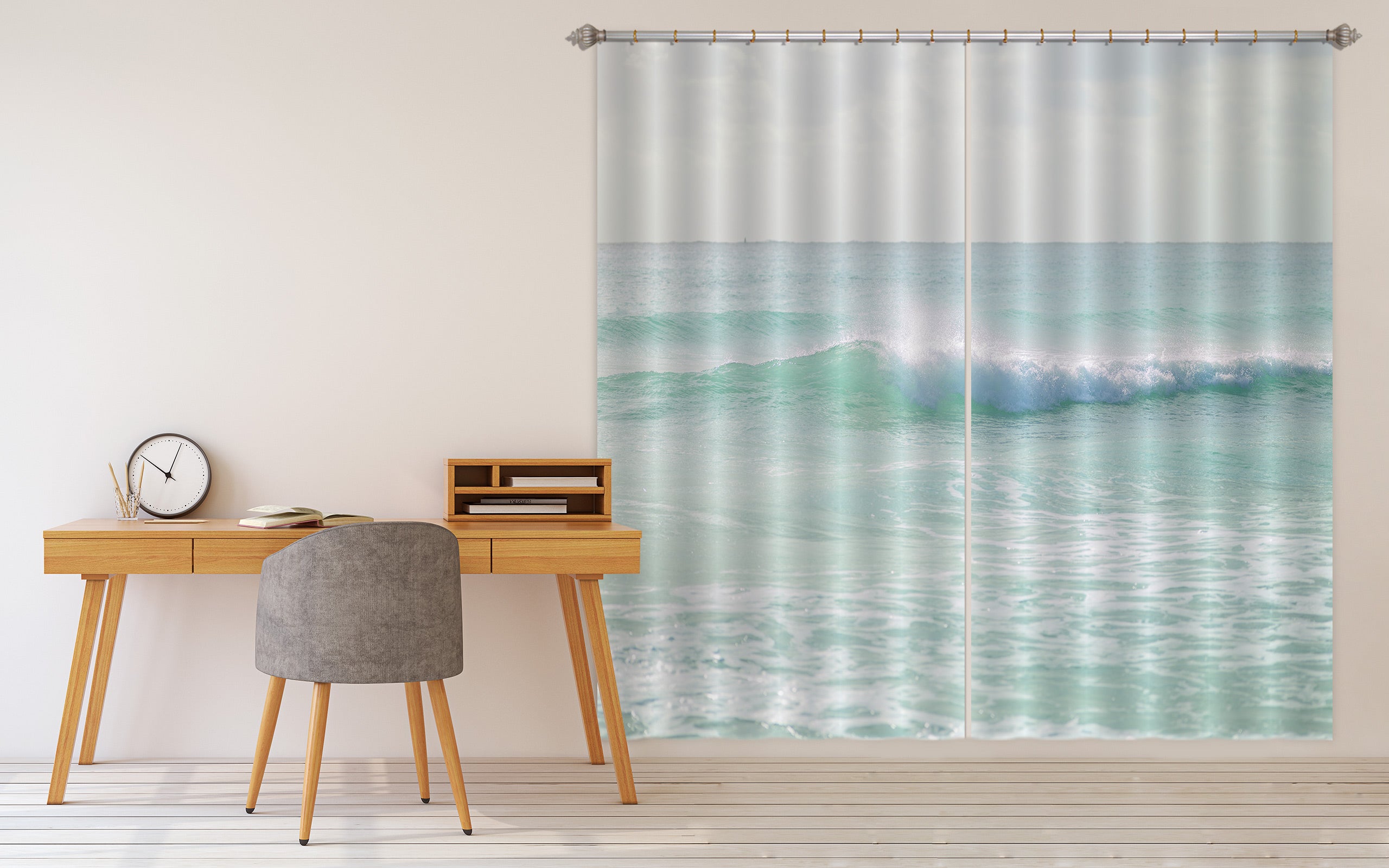 3D Ocean Waves 6535 Assaf Frank Curtain Curtains Drapes