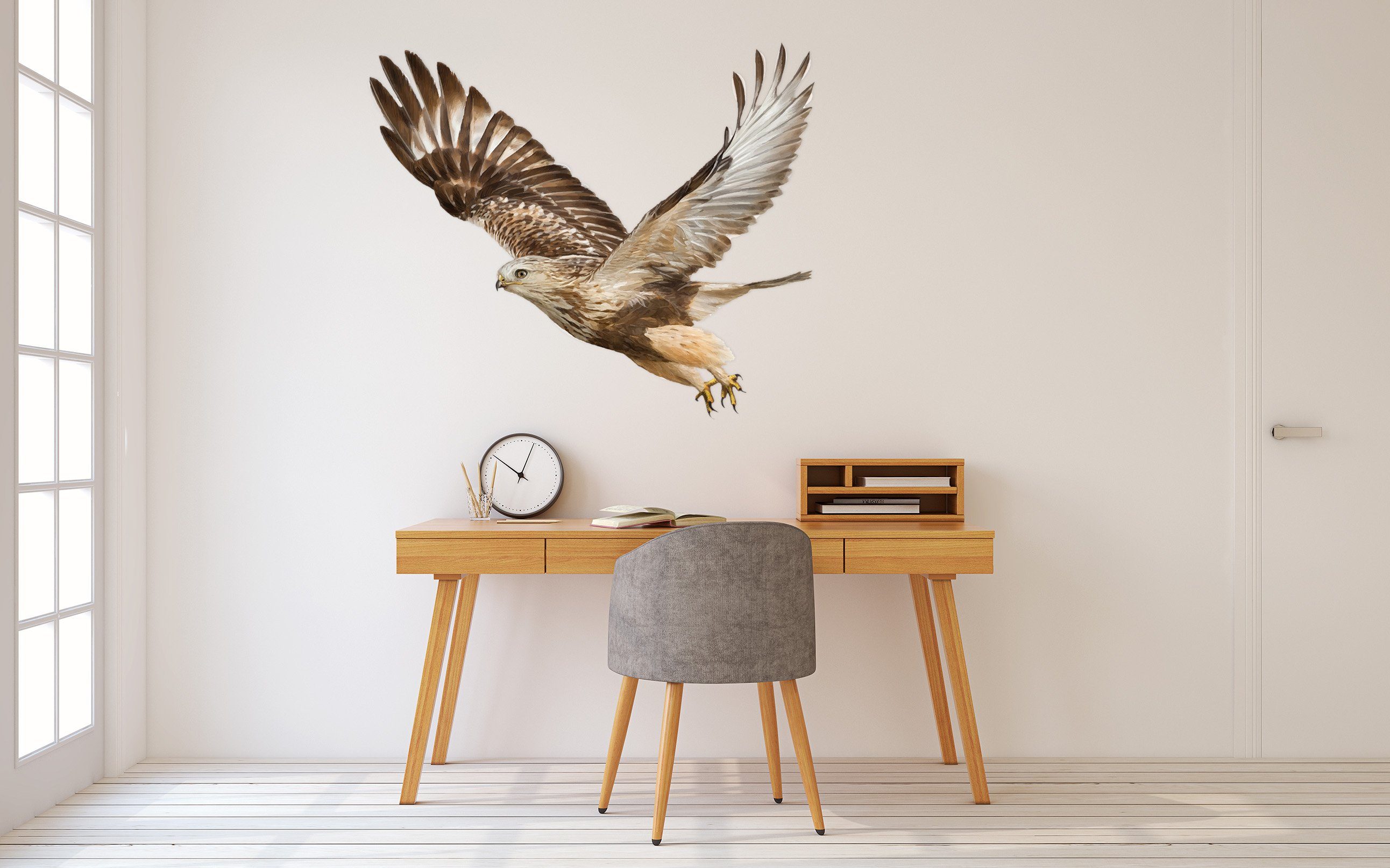 3D Eagle Eye 034 Animals Wall Stickers Wallpaper AJ Wallpaper 