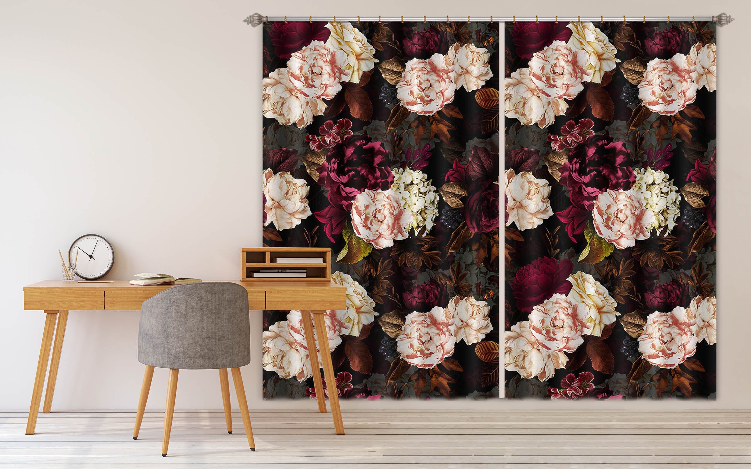 3D Doodle Flowers 142 Uta Naumann Curtain Curtains Drapes Curtains AJ Creativity Home 