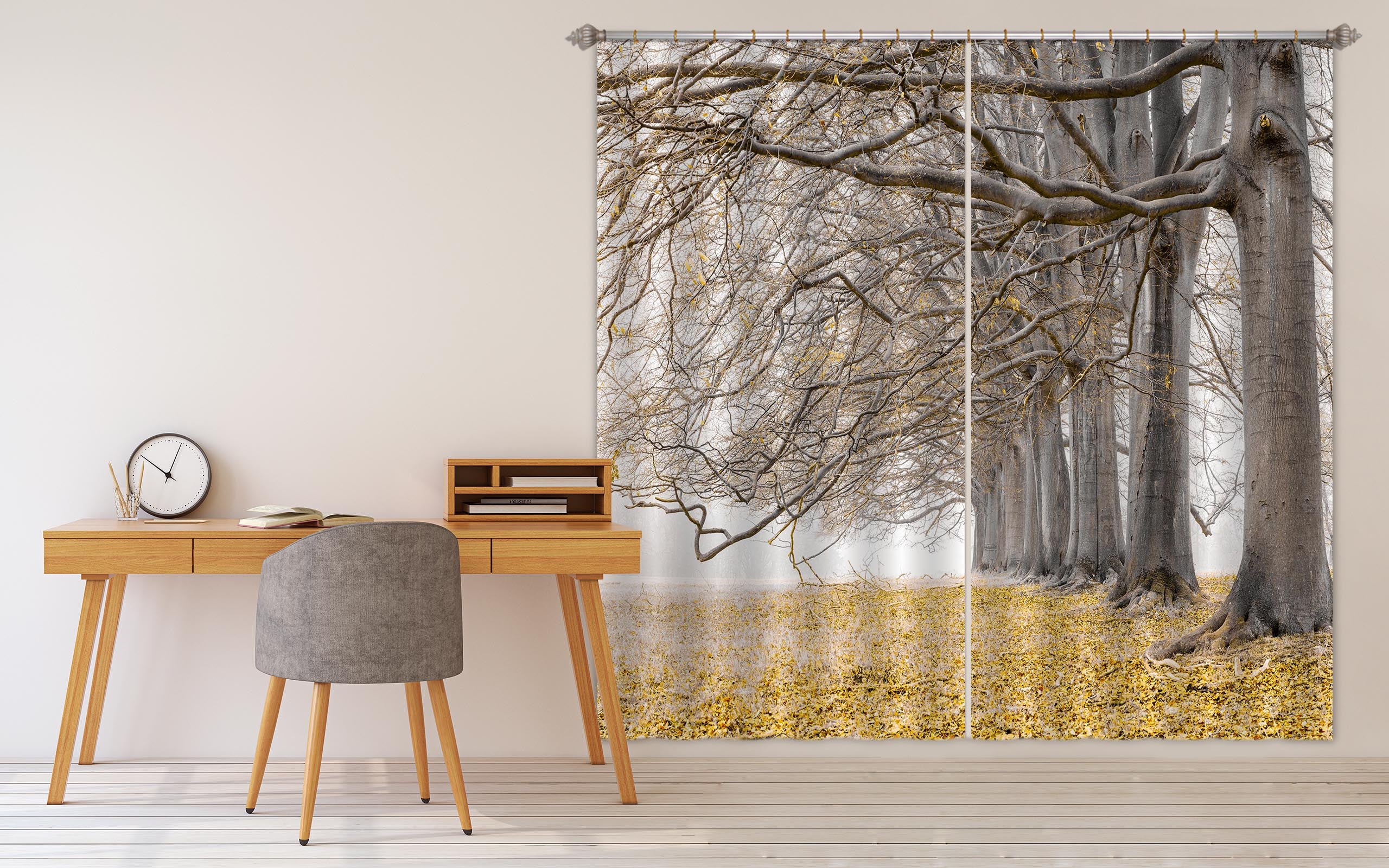 3D Fallen Leaves 6365 Assaf Frank Curtain Curtains Drapes