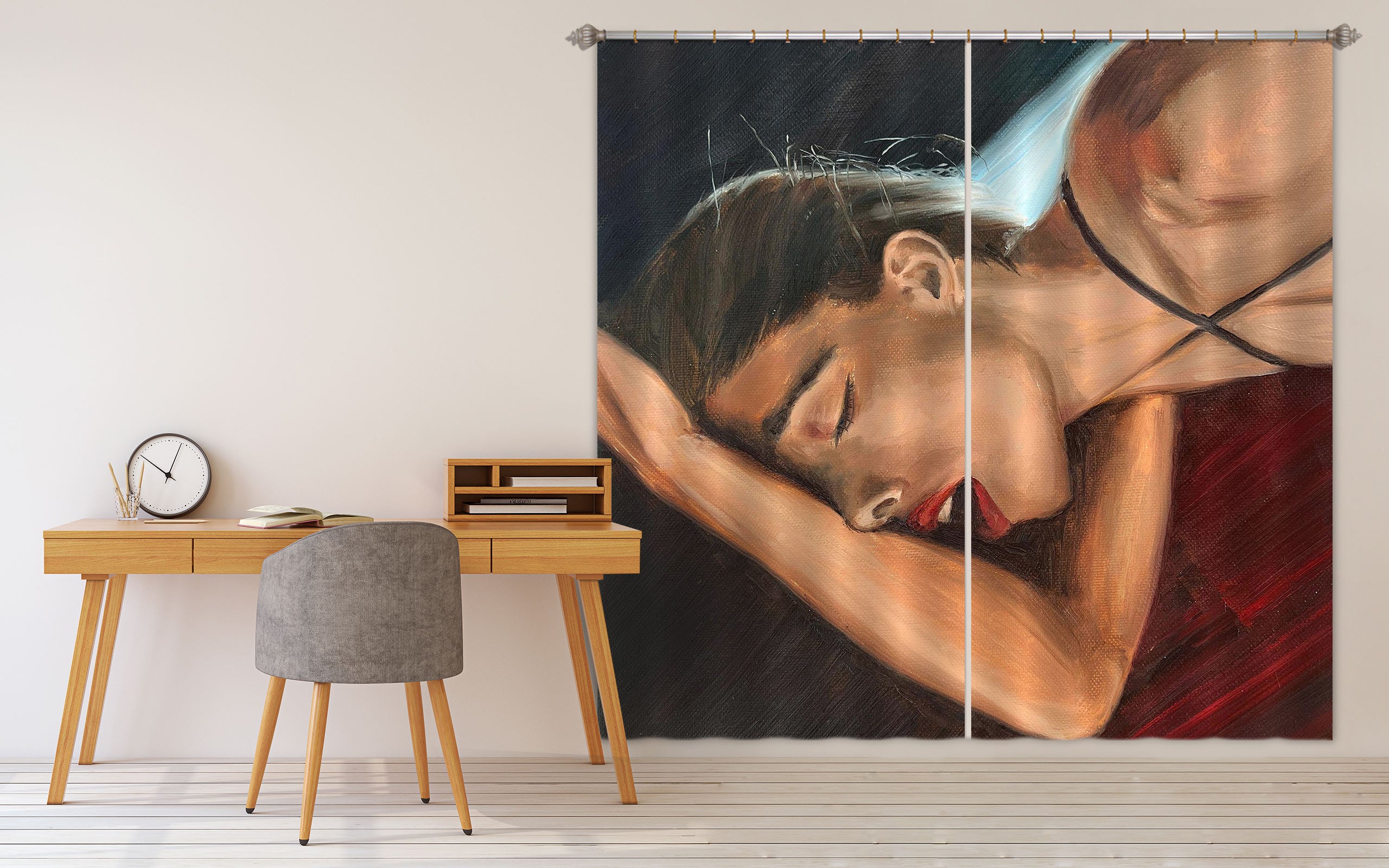 3D Woman 9770 Marina Zotova Curtain Curtains Drapes