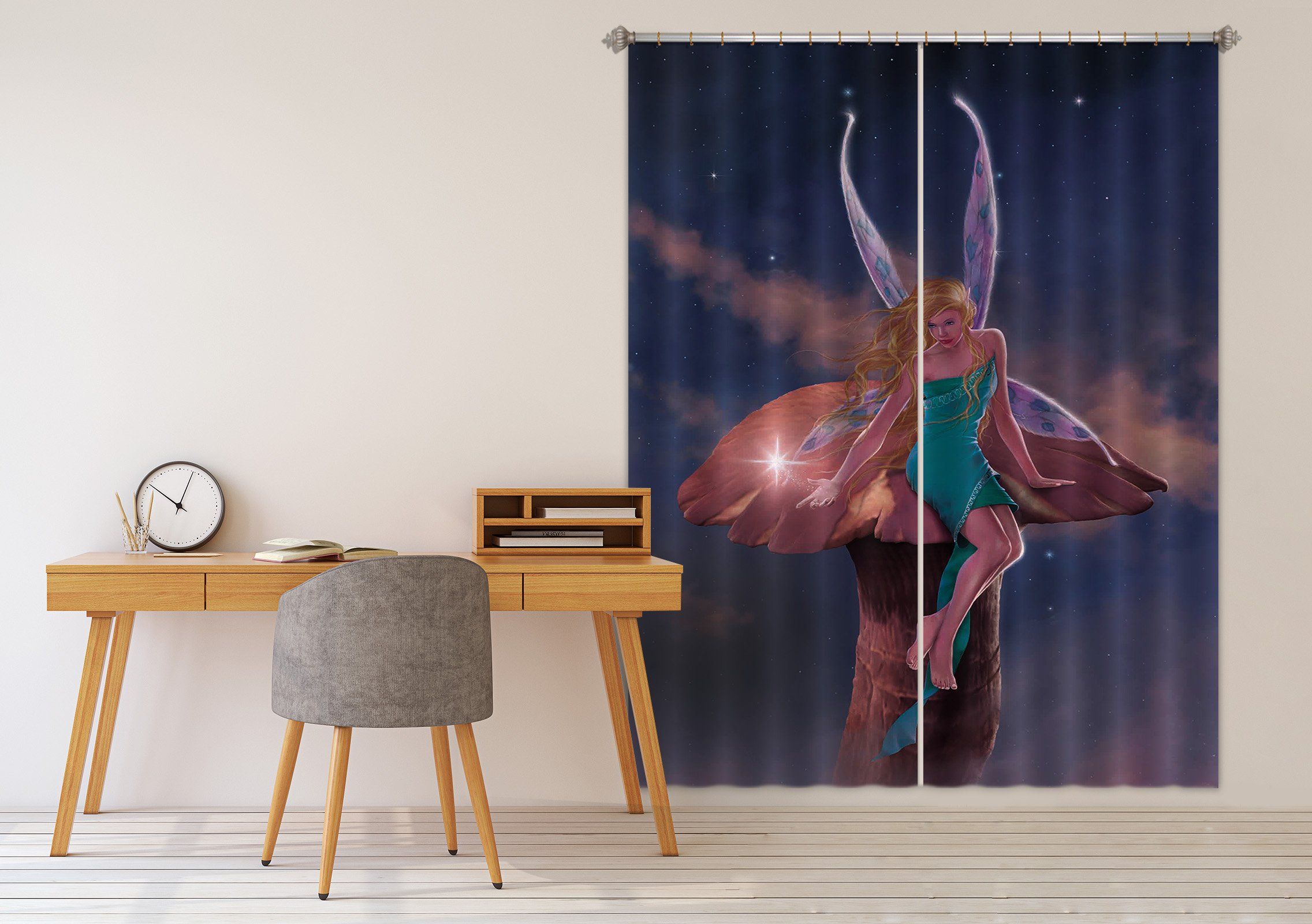 3D A Fairy's Wish 003 Vincent Hie Curtain Curtains Drapes Curtains AJ Creativity Home 