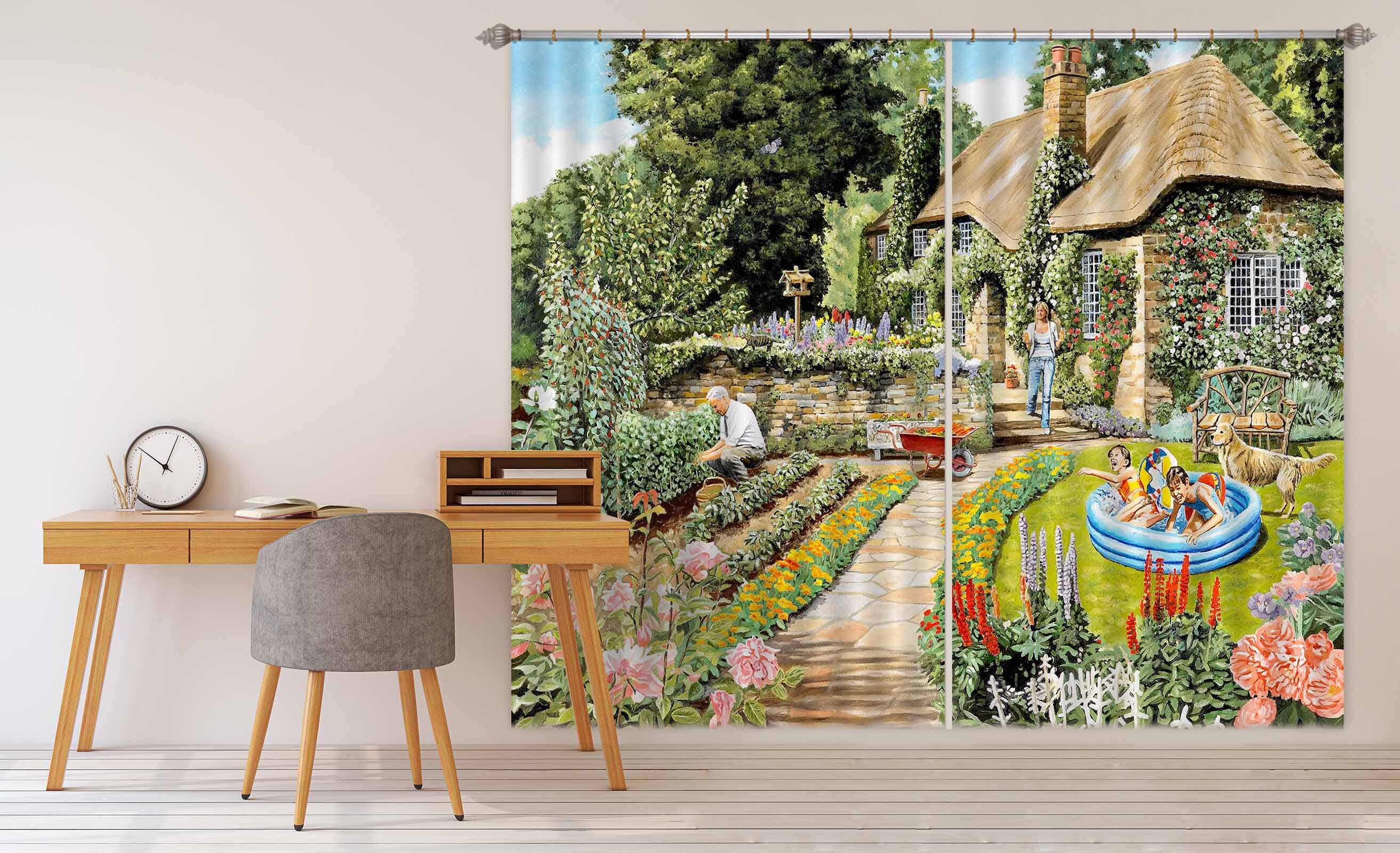 3D Summer Garden 094 Trevor Mitchell Curtain Curtains Drapes Curtains AJ Creativity Home 