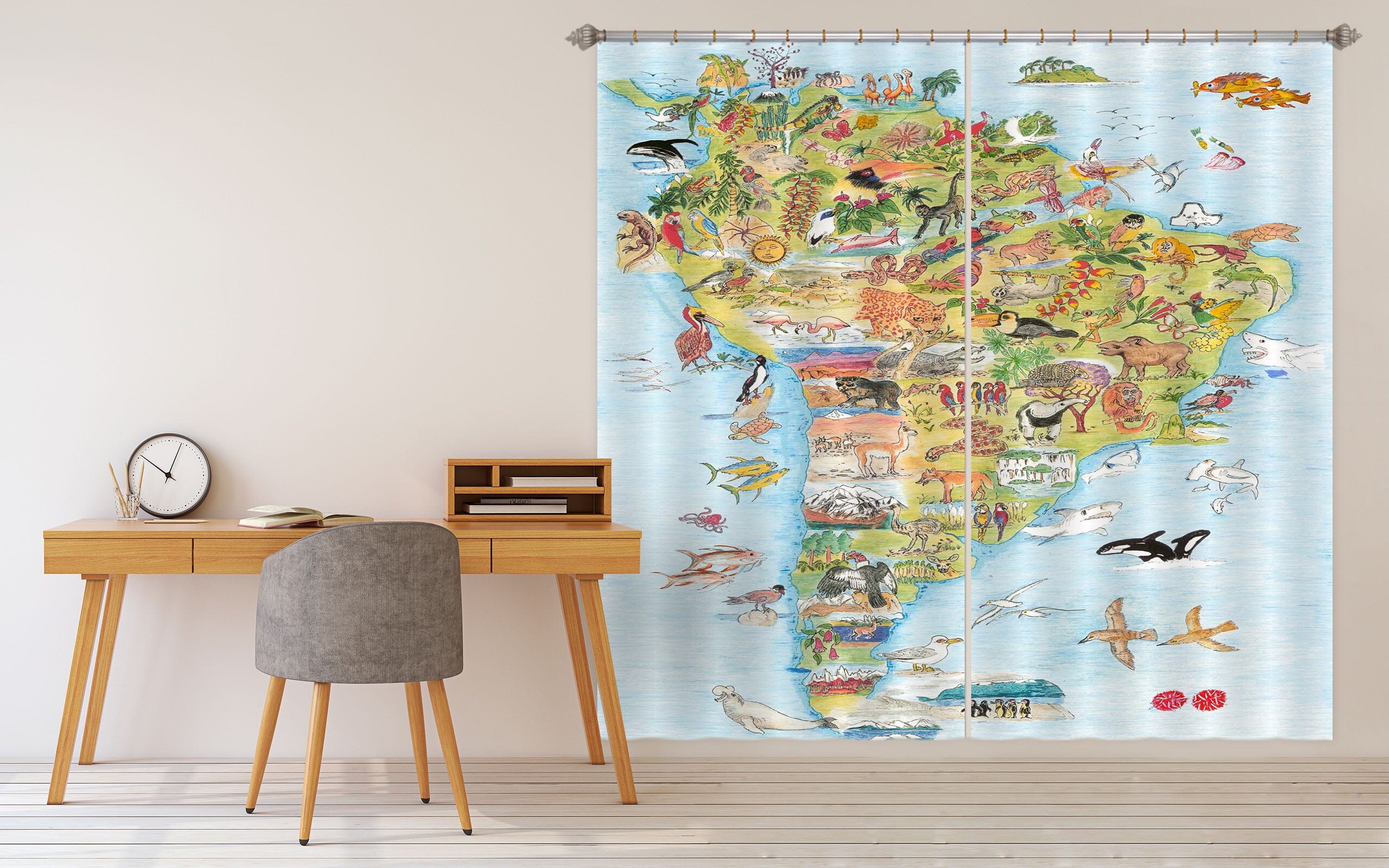 3D South America 055 Michael Sewell Curtain Curtains Drapes Curtains AJ Creativity Home 
