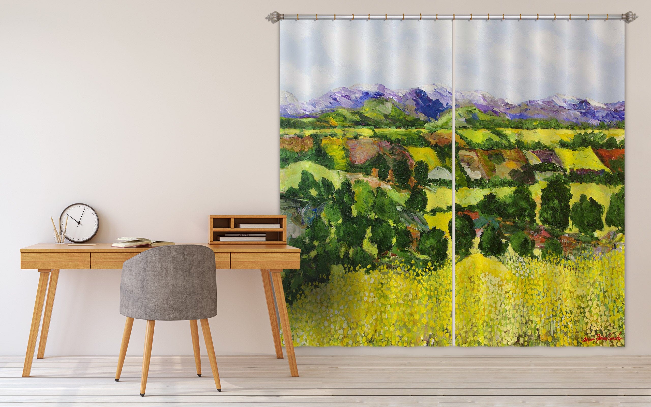 3D Yellow Weeds 204 Allan P. Friedlander Curtain Curtains Drapes Curtains AJ Creativity Home 