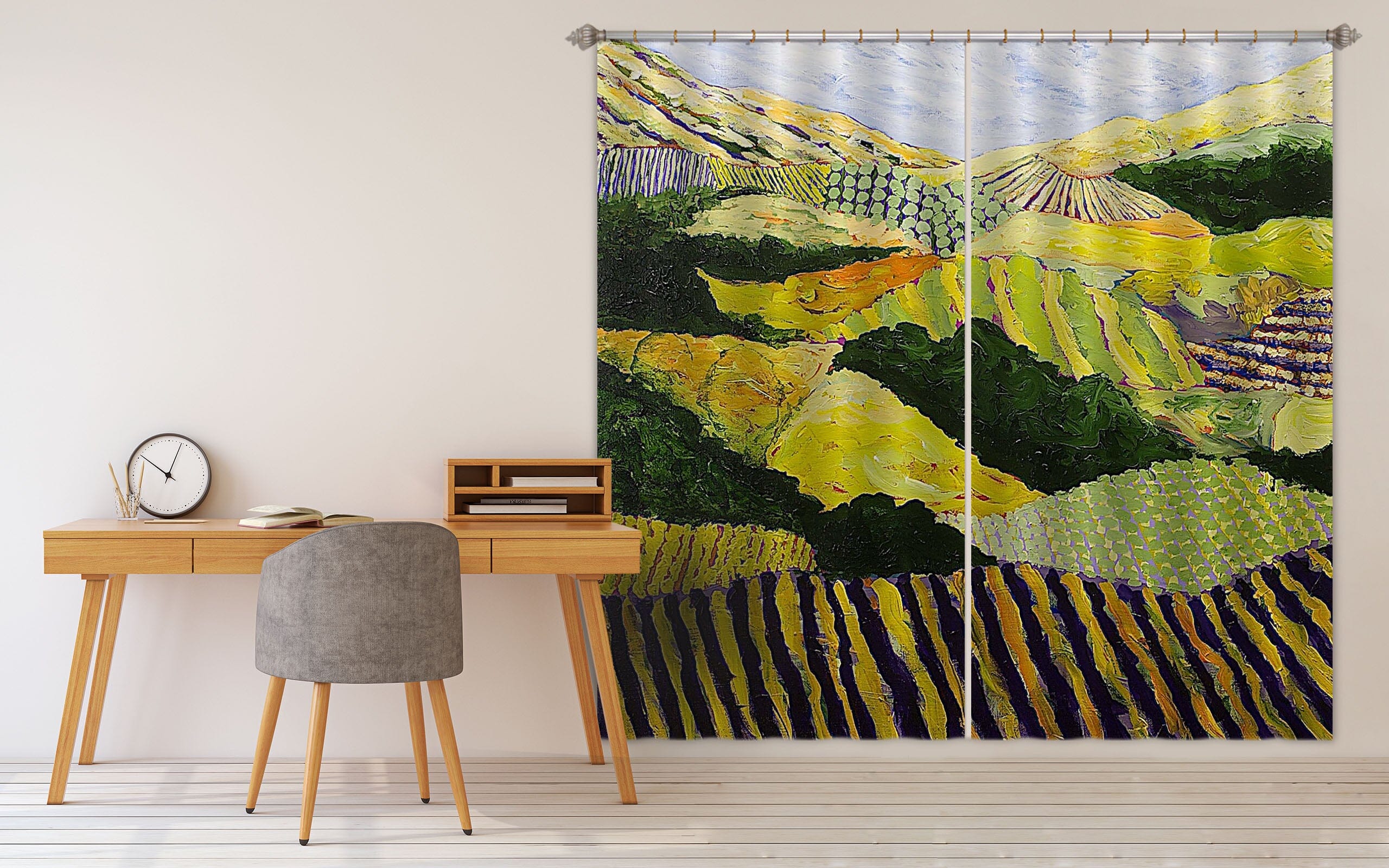 3D Colored Field 126 Allan P. Friedlander Curtain Curtains Drapes Curtains AJ Creativity Home 