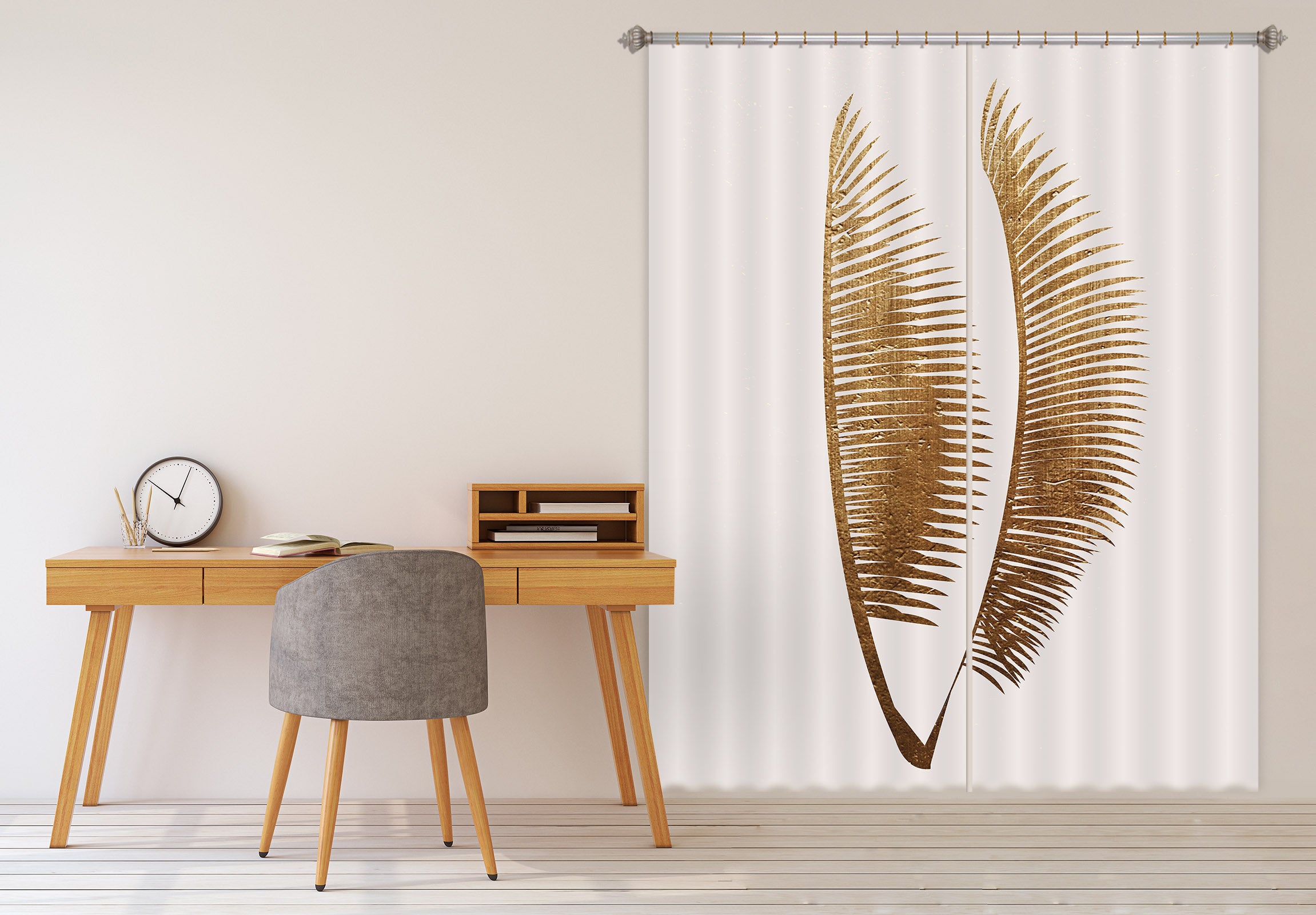 3D Geometrica Leaves 1045 Boris Draschoff Curtain Curtains Drapes