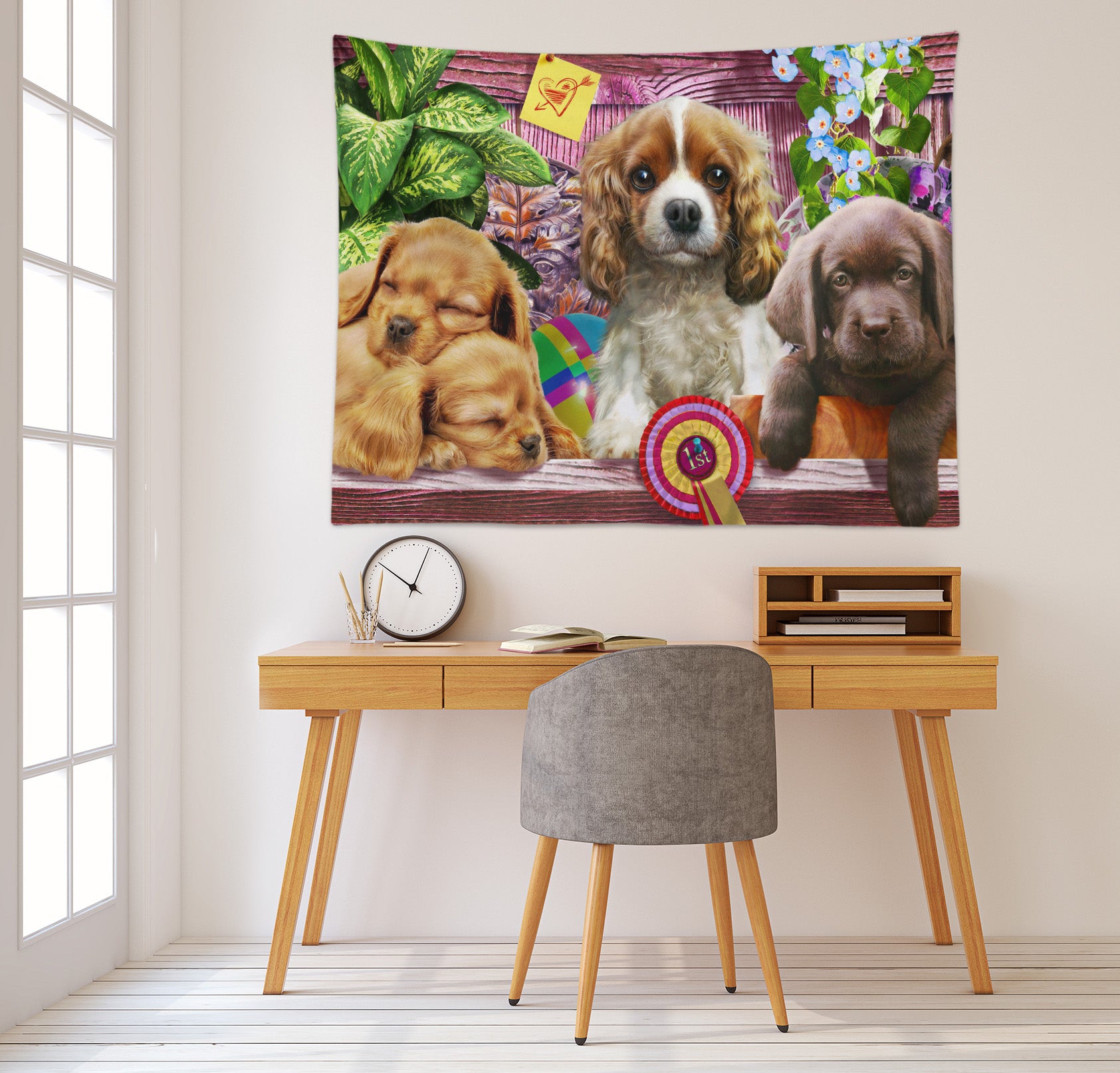 3D Cute Pet Dog 706 Adrian Chesterman Tapestry Hanging Cloth Hang