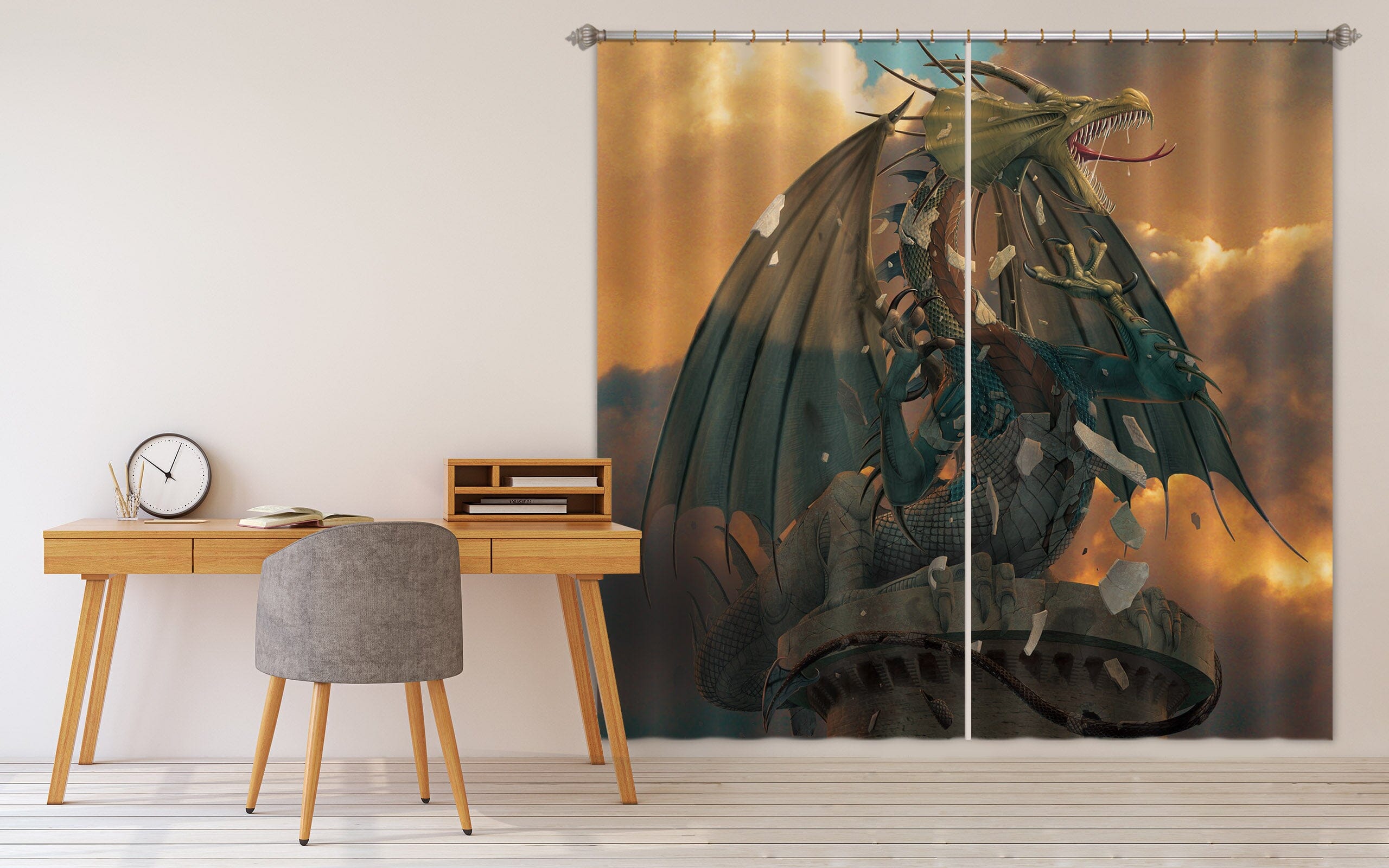 3D The Awakening 078 Vincent Hie Curtain Curtains Drapes Curtains AJ Creativity Home 