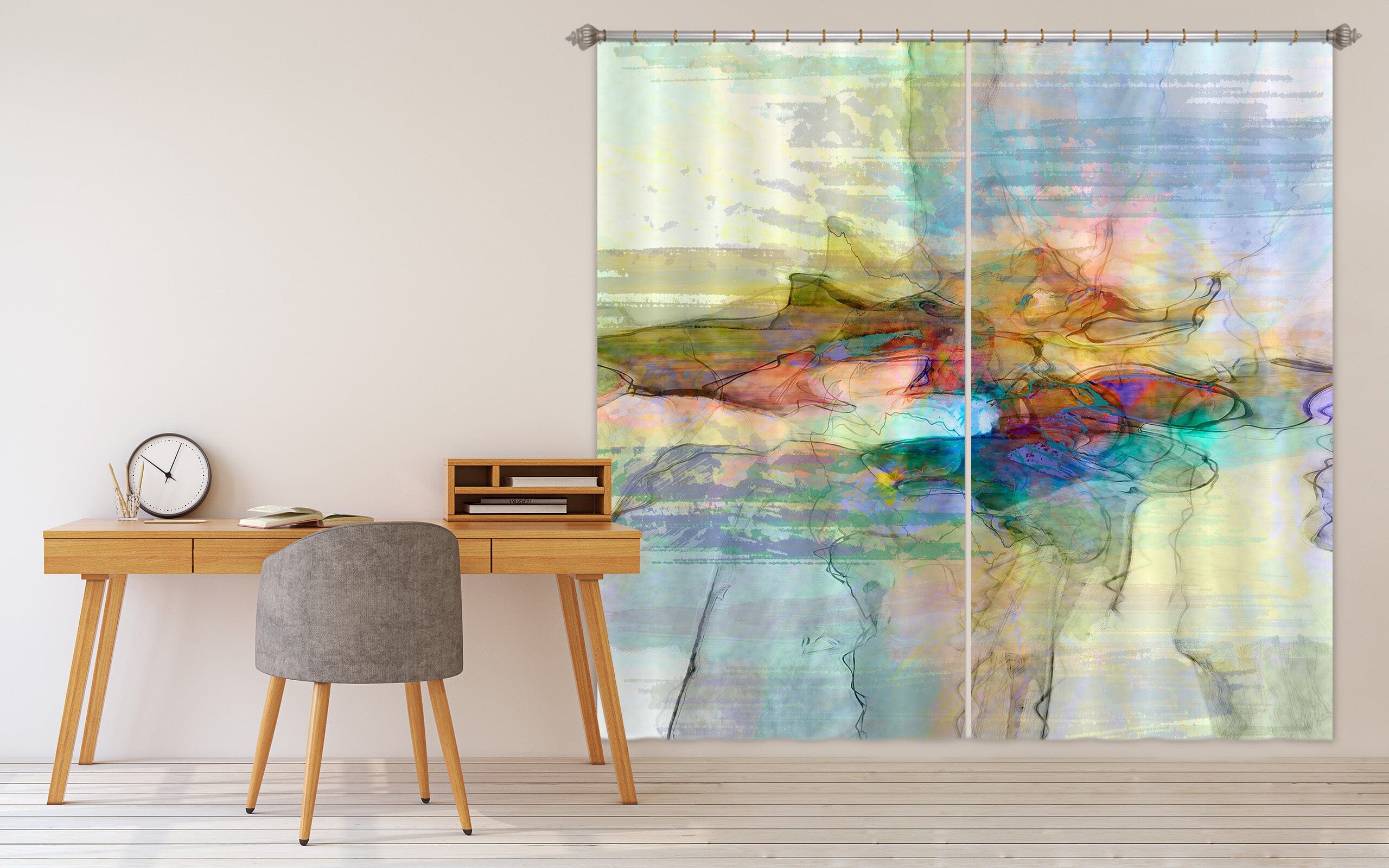 3D Color Collision 238 Michael Tienhaara Curtain Curtains Drapes Curtains AJ Creativity Home 