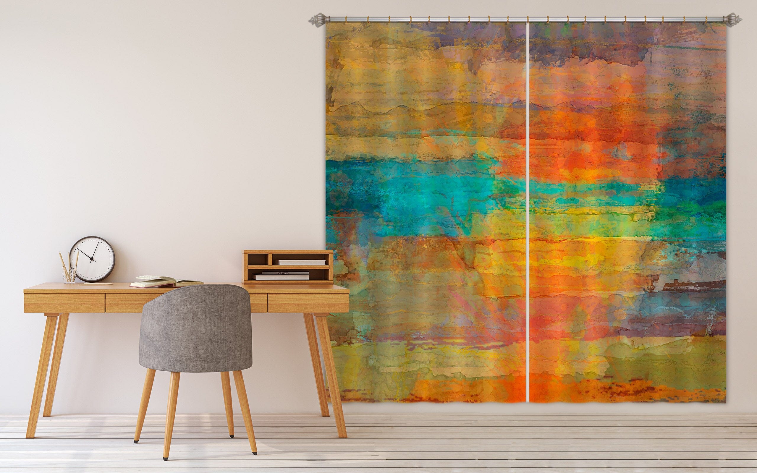 3D Sunset Sea 227 Michael Tienhaara Curtain Curtains Drapes Curtains AJ Creativity Home 