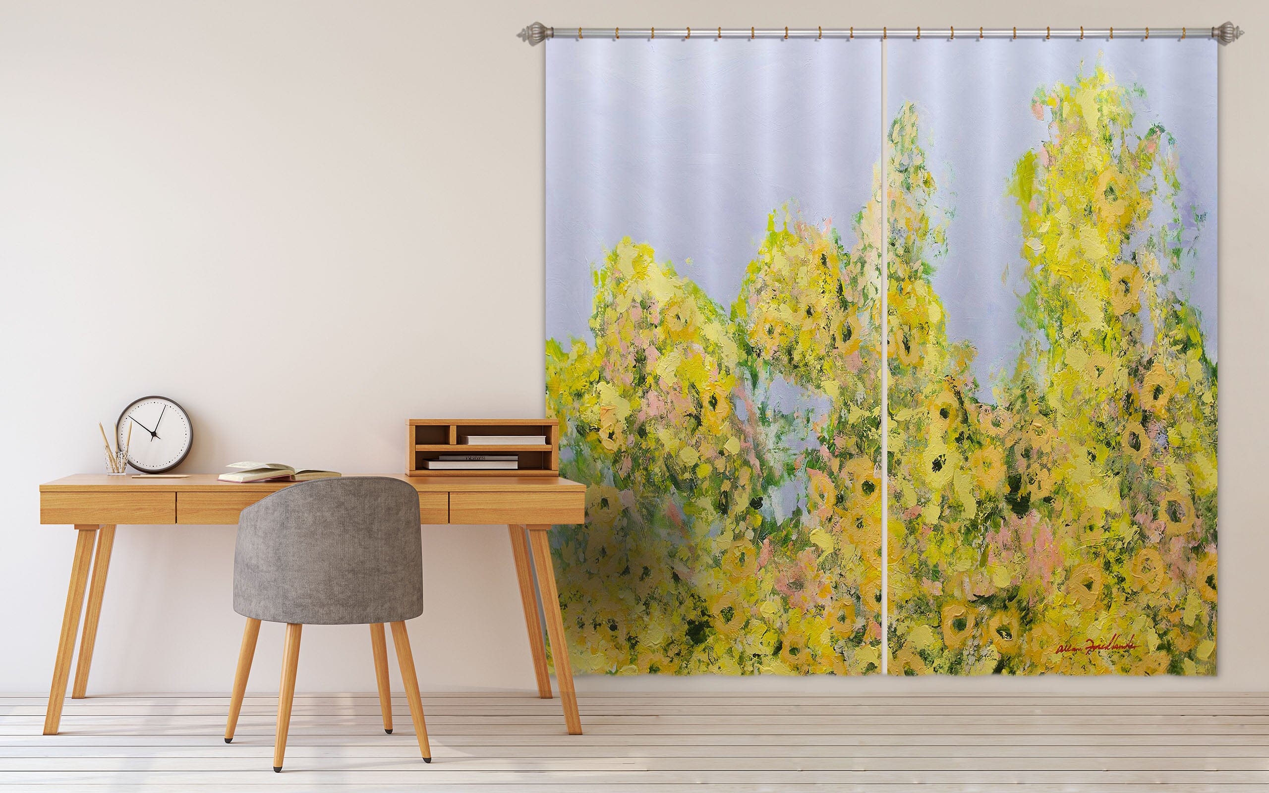 3D Canola Flower 268 Allan P. Friedlander Curtain Curtains Drapes Curtains AJ Creativity Home 