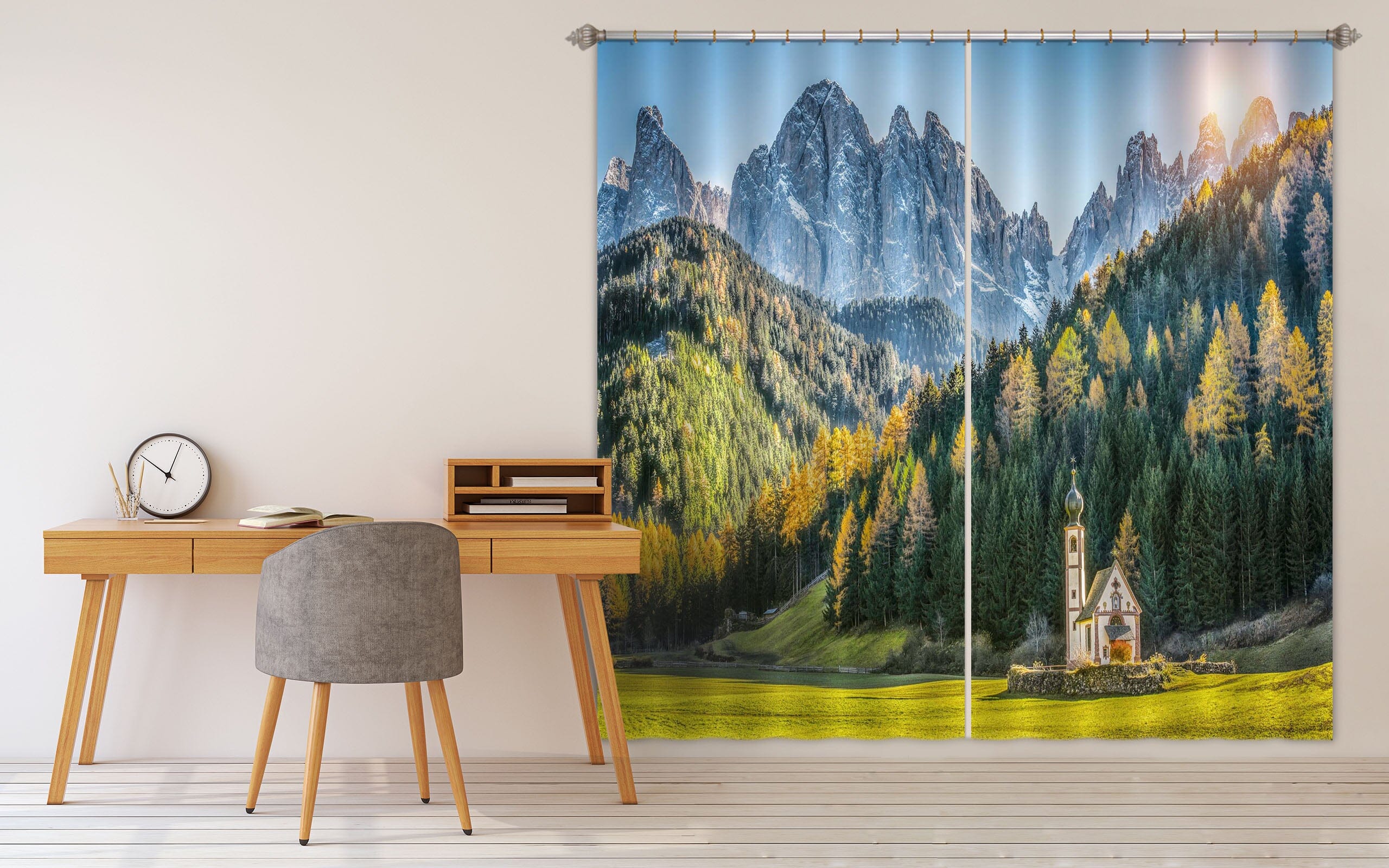 3D Sunny Forest 149 Marco Carmassi Curtain Curtains Drapes Curtains AJ Creativity Home 