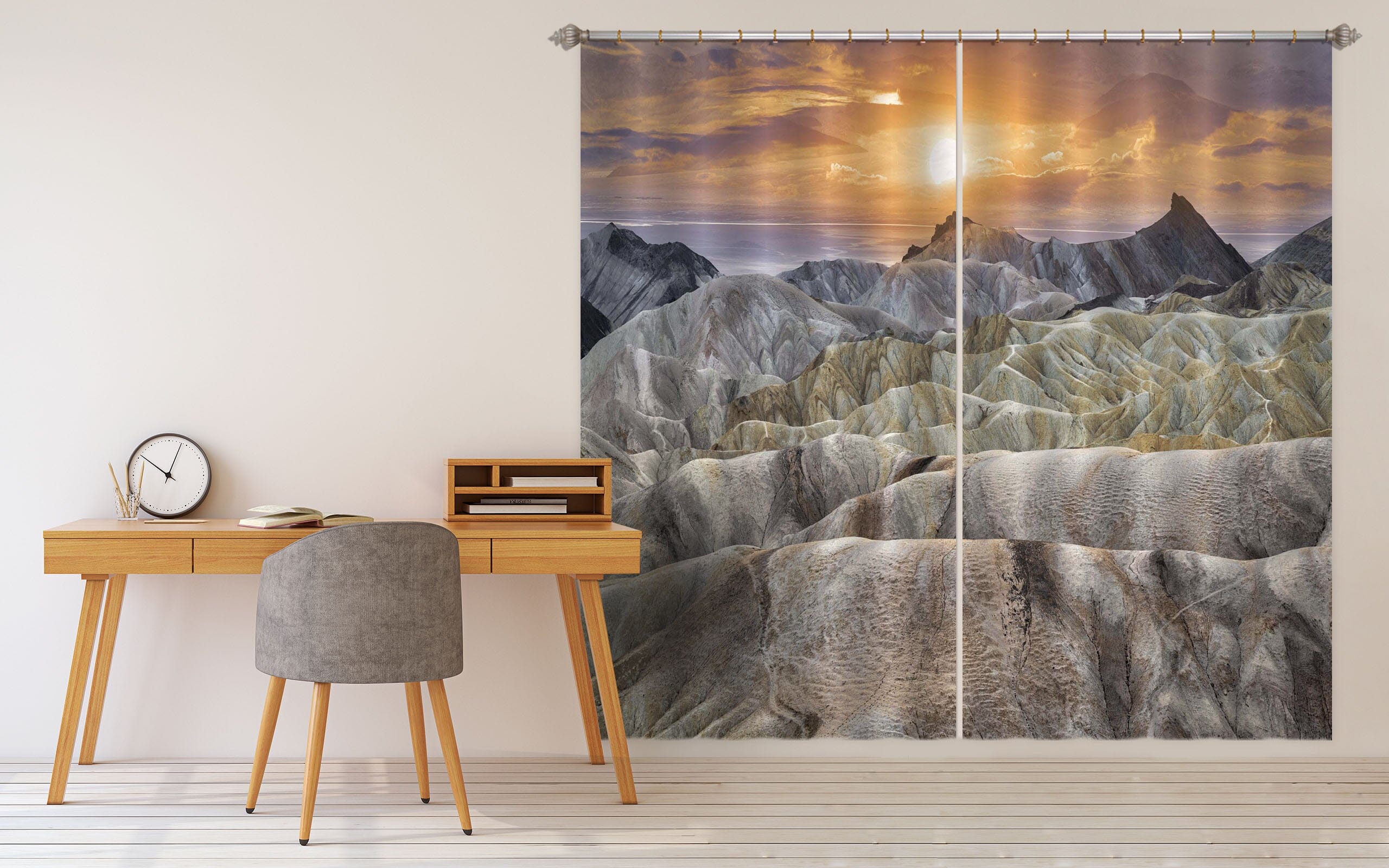 3D White Mountain Peak 196 Marco Carmassi Curtain Curtains Drapes Curtains AJ Creativity Home 