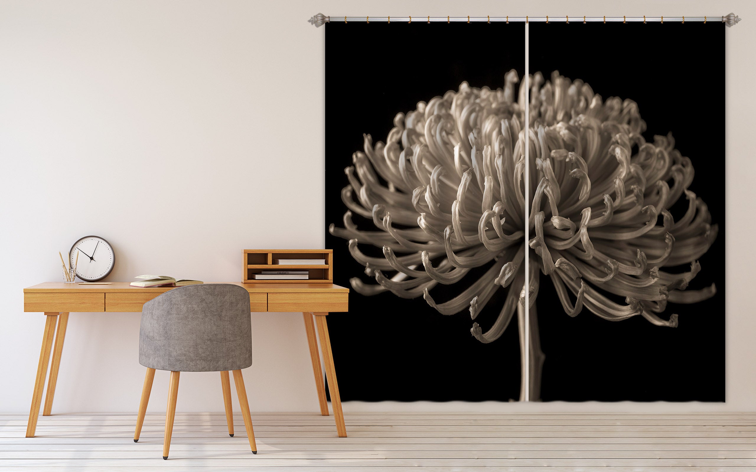 3D Chrysanthemum 6308 Assaf Frank Curtain Curtains Drapes