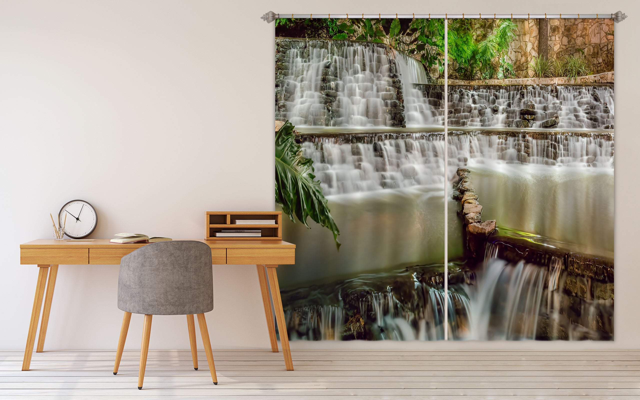 3D Waterfall River 5344 Beth Sheridan Curtain Curtains Drapes