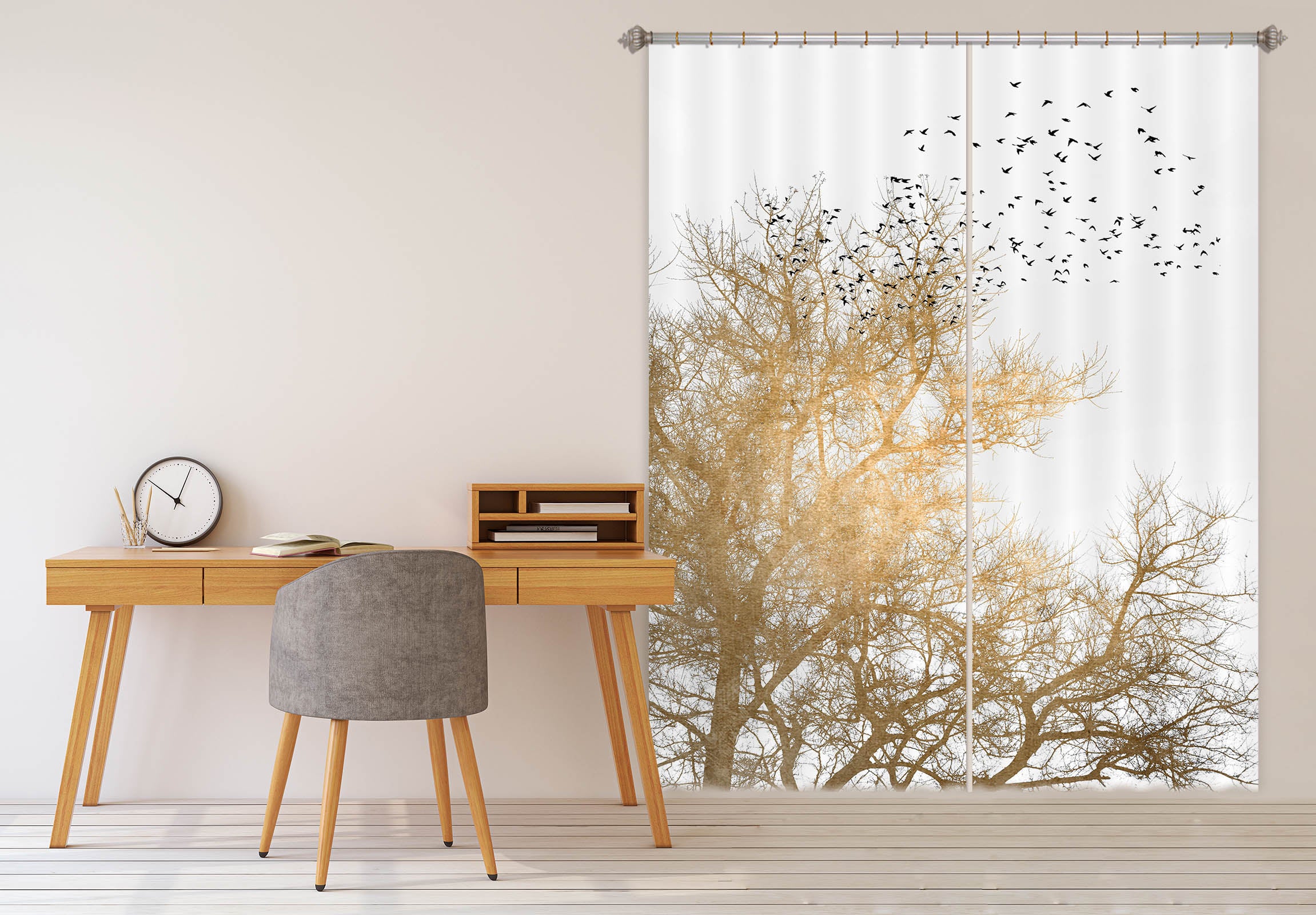 3D Golden Skies 1050 Boris Draschoff Curtain Curtains Drapes
