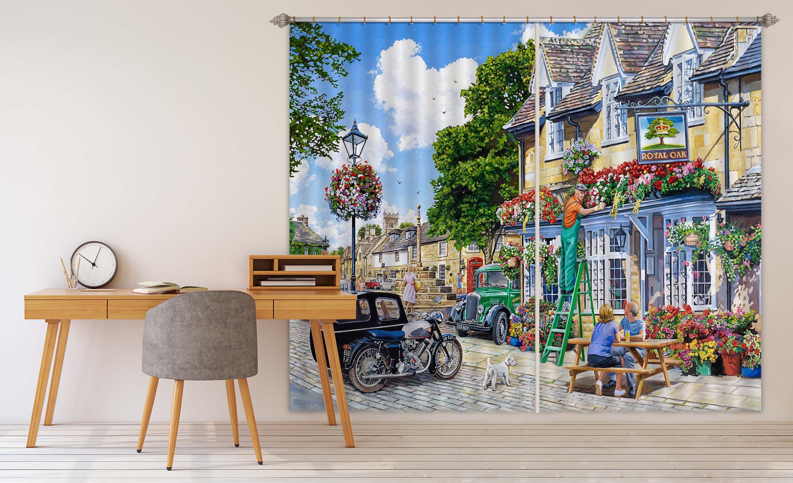 3D The Royal Oak 107 Trevor Mitchell Curtain Curtains Drapes Curtains AJ Creativity Home 